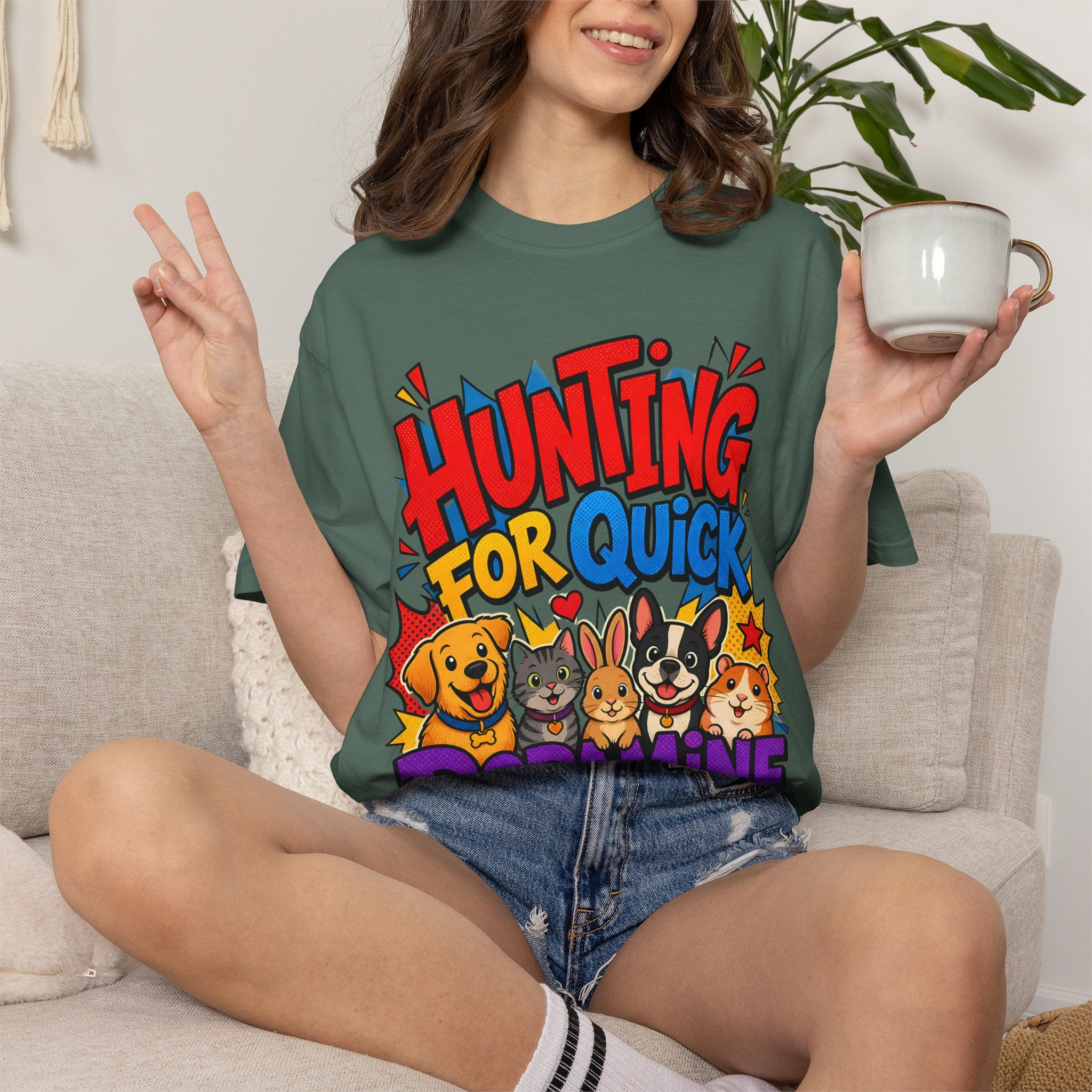 Cute Cartoon Pets Graphic Tee