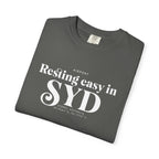 Resting easy in SYD airport, Sydney, Australia tee