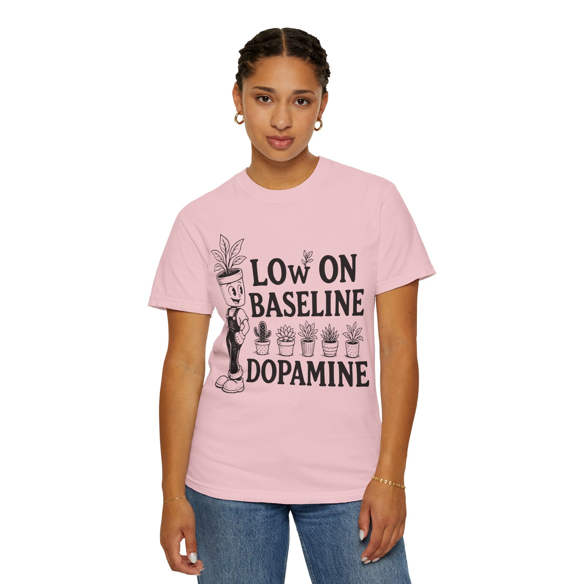 Low on baseline dopamine tee