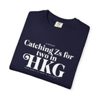 Catching Zs for two in HKG airport, Hong Kong tee