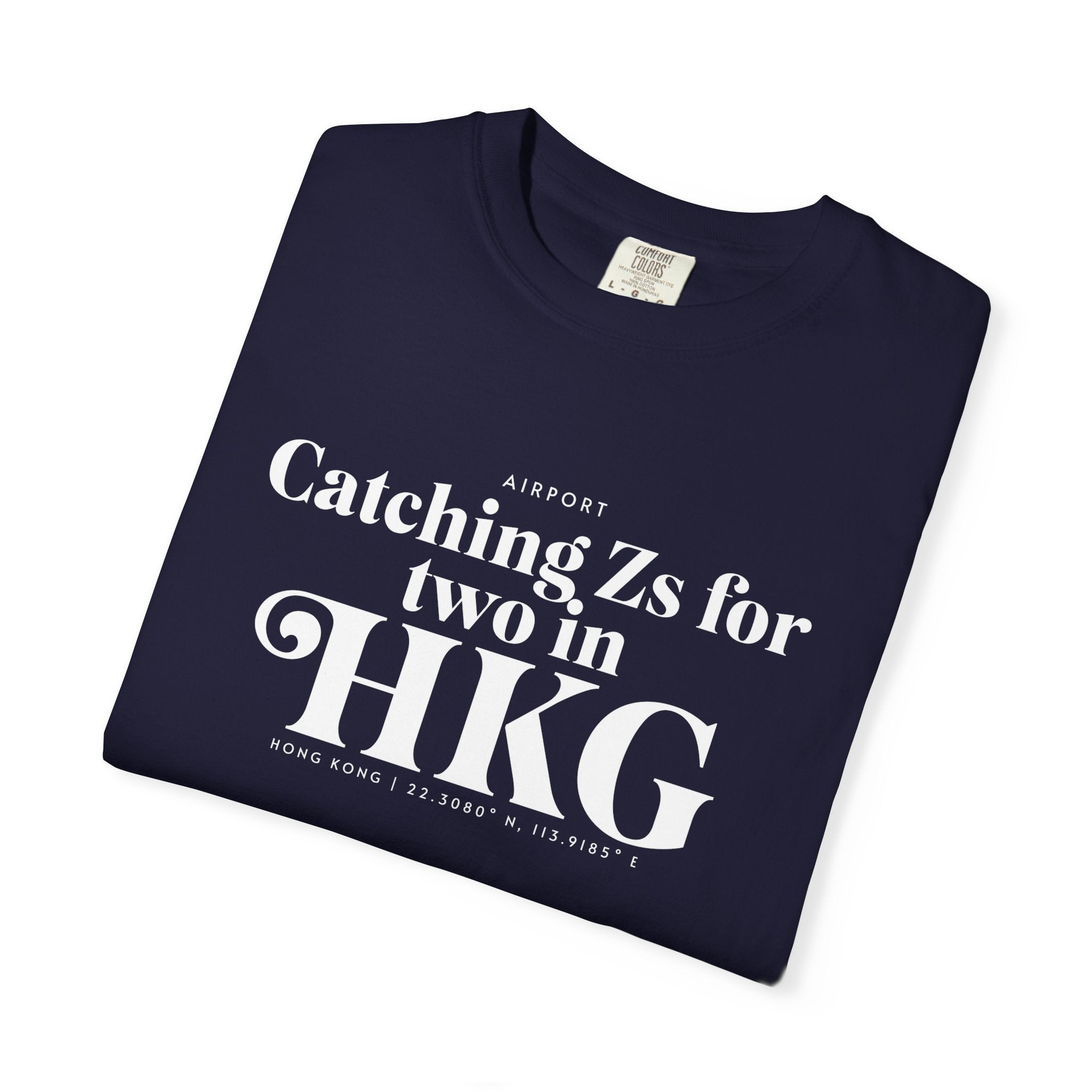 Catching Zs for two in HKG airport, Hong Kong tee