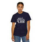 Shared slumbers in LHR airport, London, UK tee