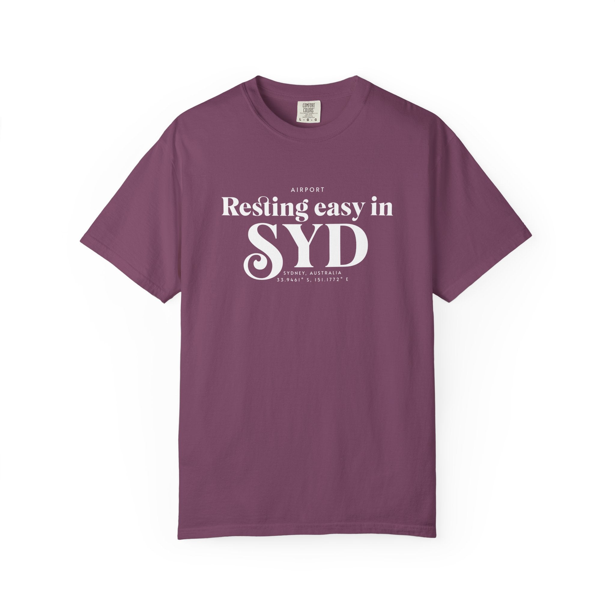 Resting easy in SYD airport, Sydney, Australia tee