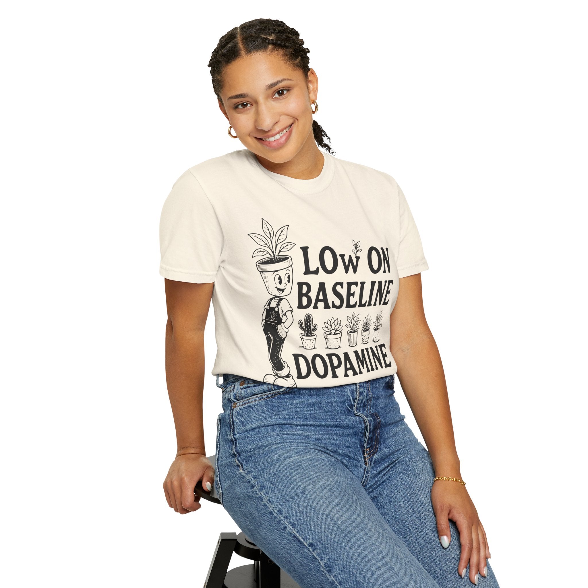 Low on baseline dopamine tee