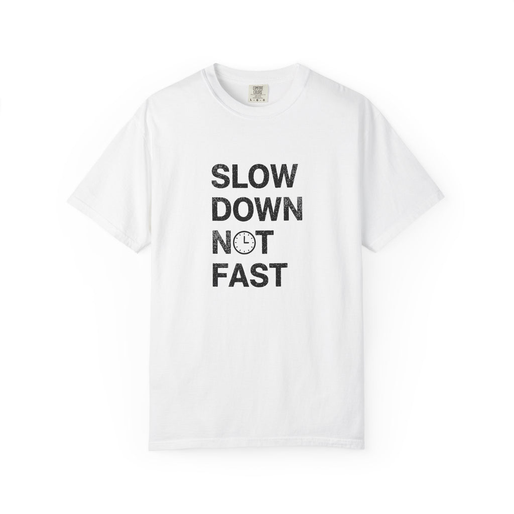 Slow Down, Not Fast tee