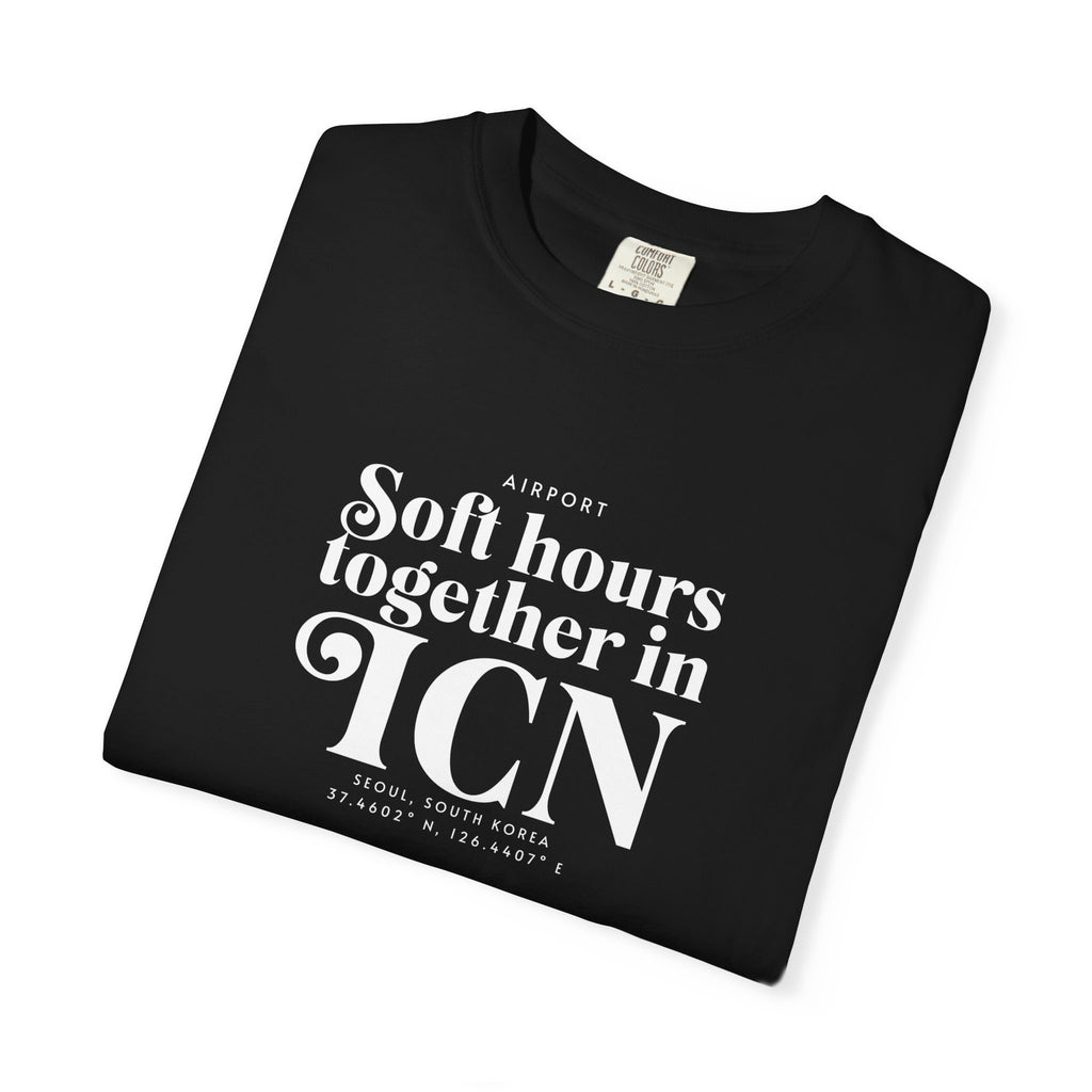 Soft hours together in ICN, Seoul airport, South Korea tee