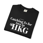 Catching Zs for two in HKG airport, Hong Kong tee