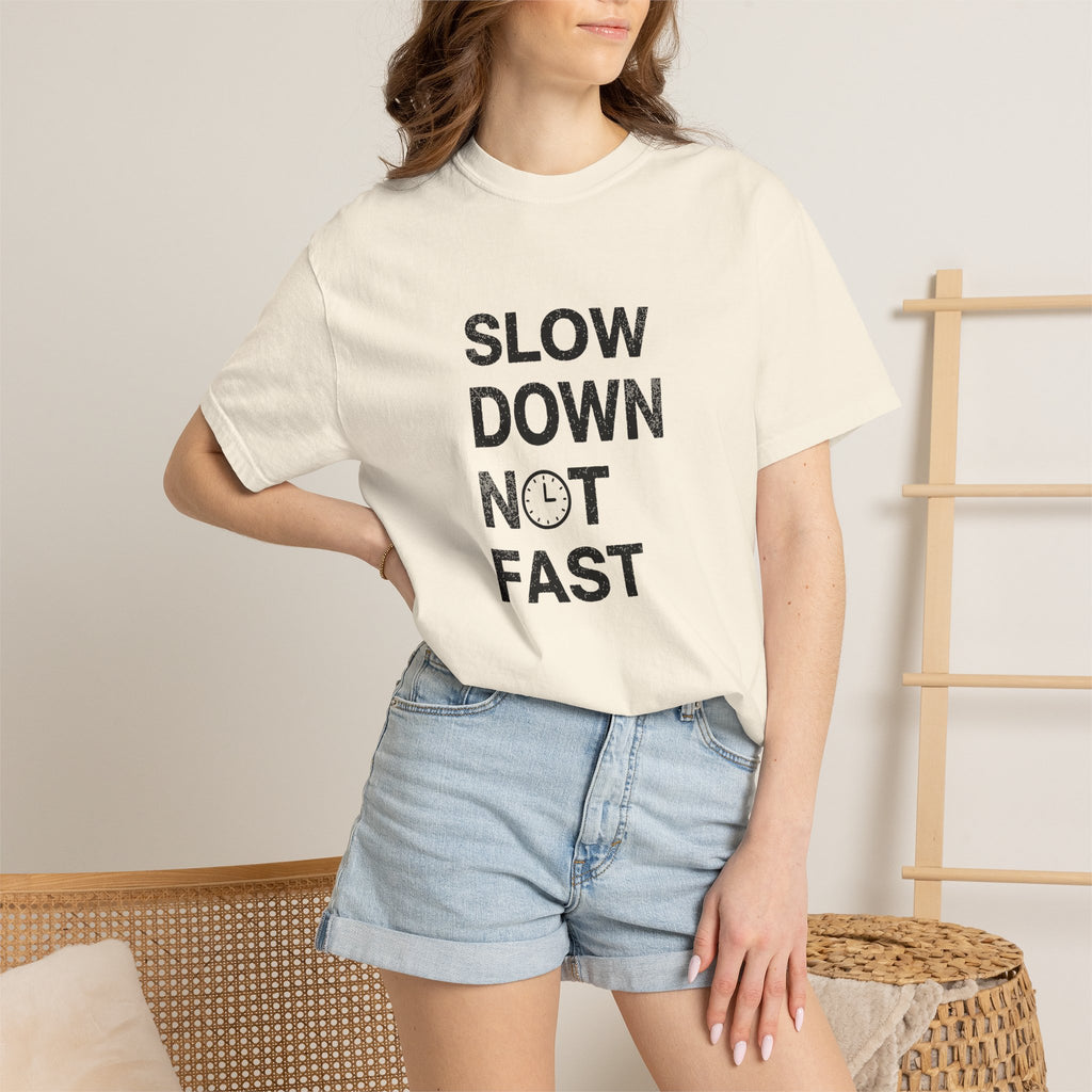Slow Down, Not Fast tee