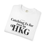 Catching Zs for two in HKG airport, Hong Kong tee