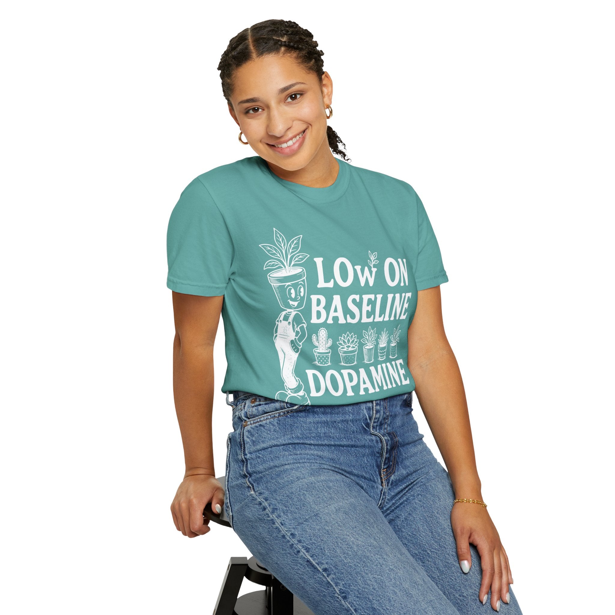 Low on baseline dopamine tee