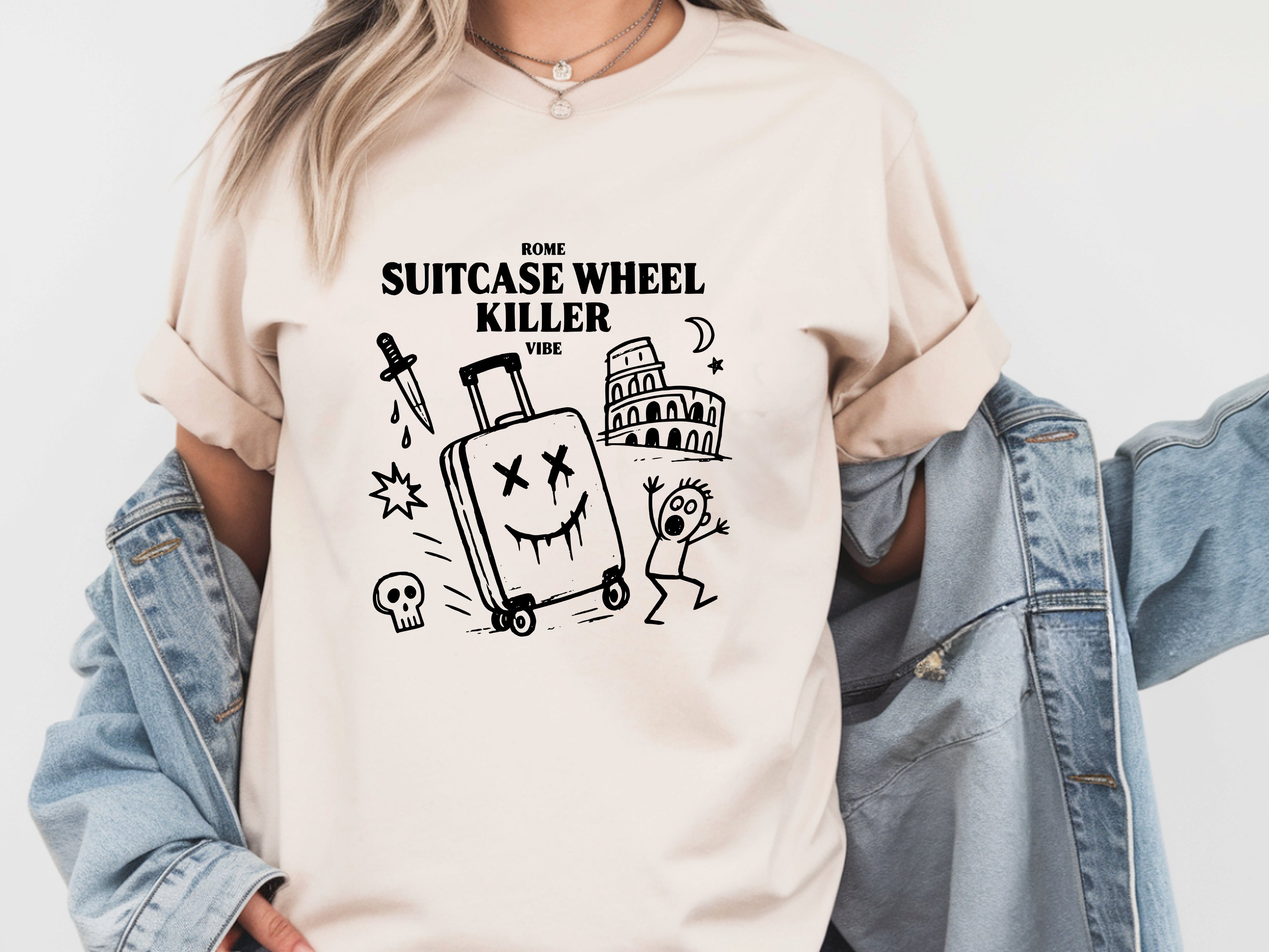 Rome Suitcase Wheel Killer tee