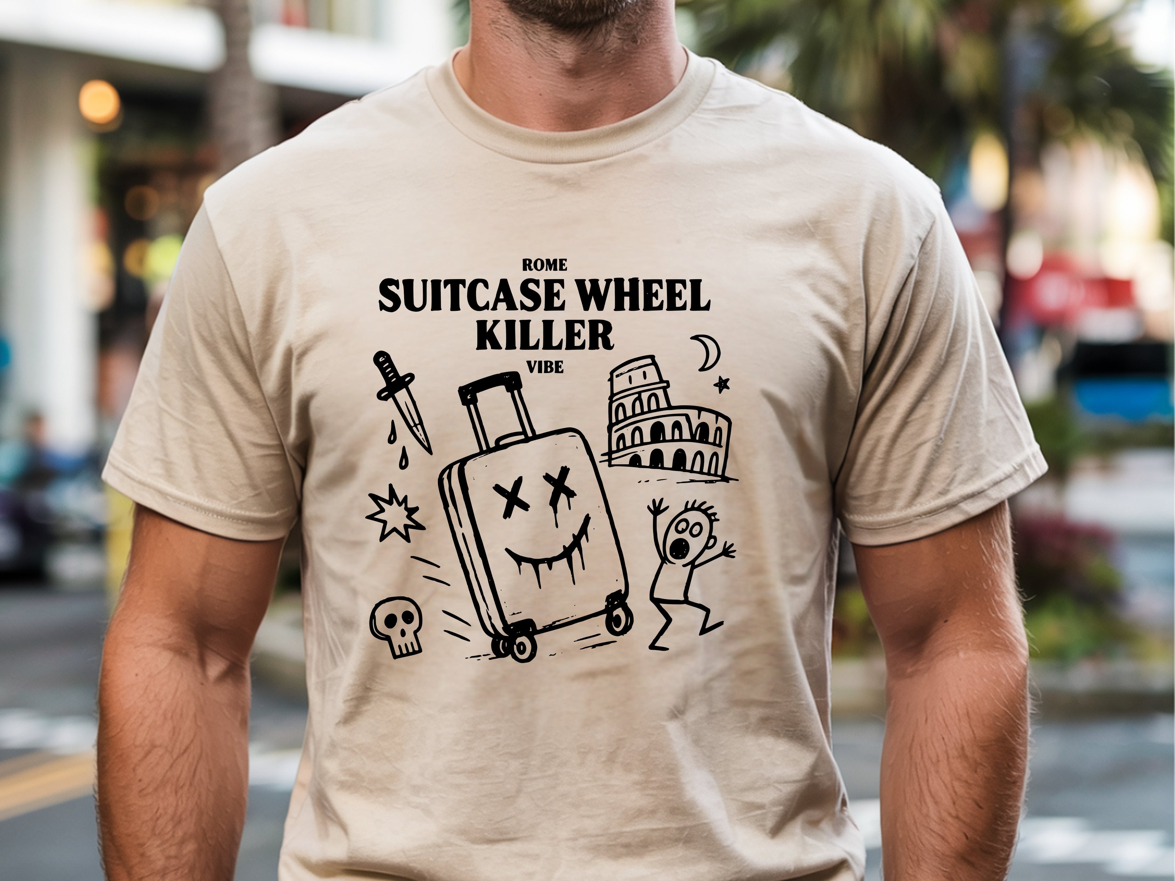 Rome Suitcase Wheel Killer tee