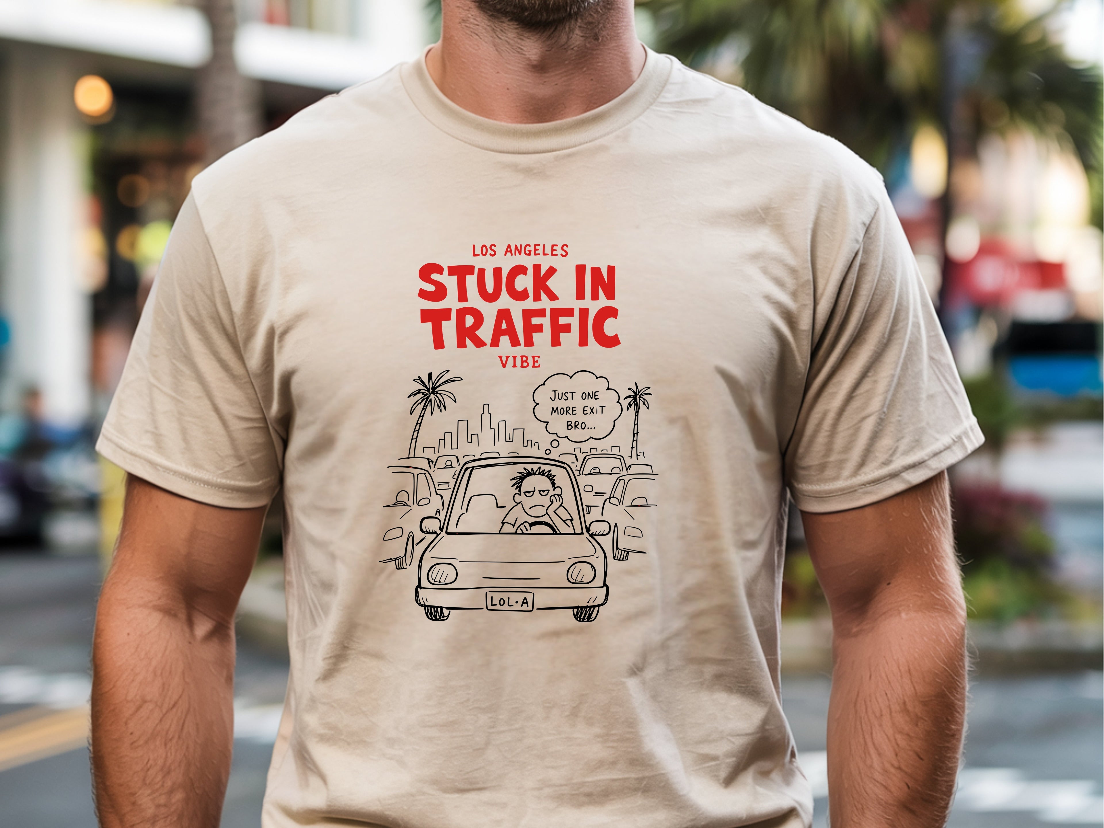 Los Angeles Stuck In Traffic Vibe Tee
