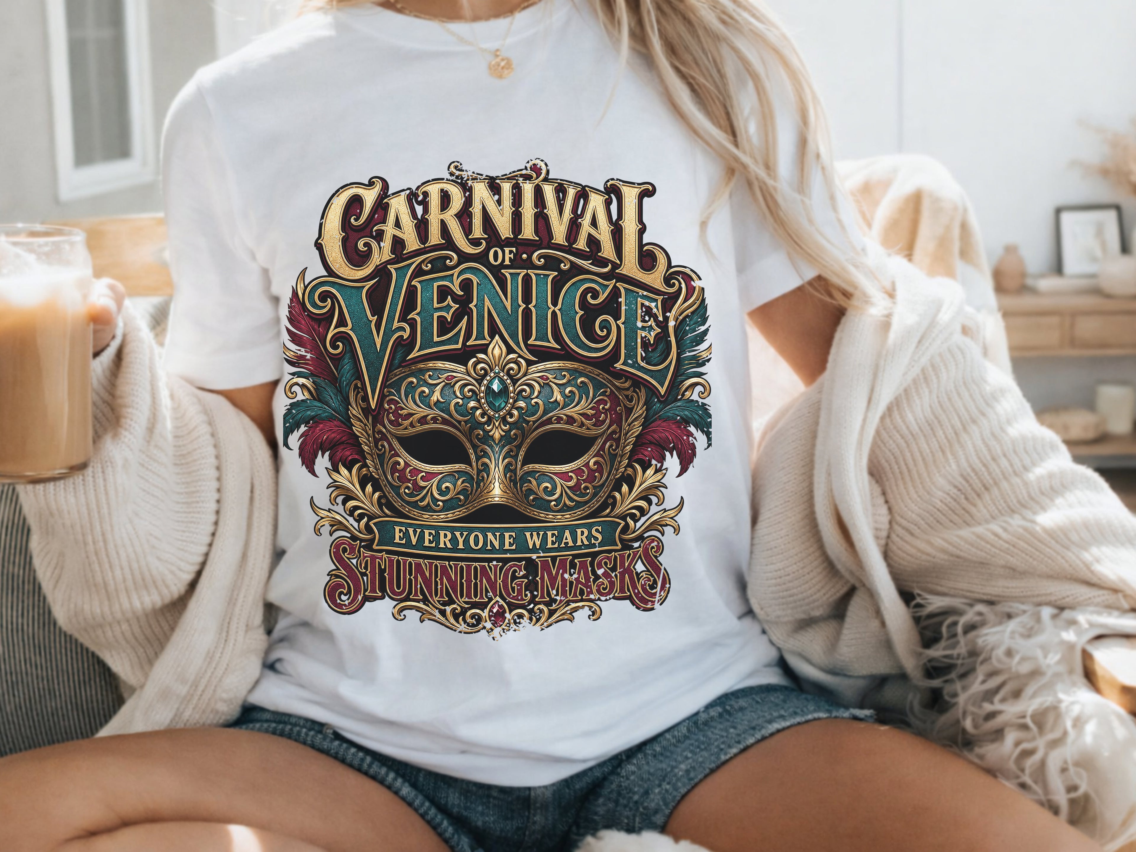 Carnival of Venice Mask T-Shirt