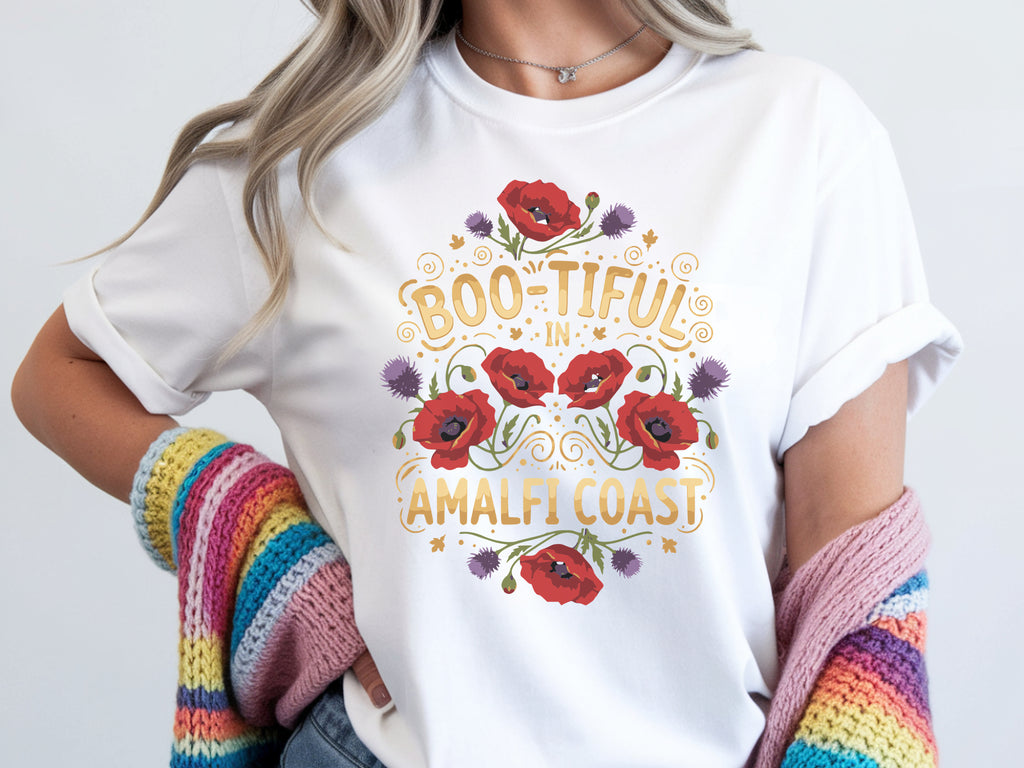 Amalfi Coast Botanical Wreath Tshirt