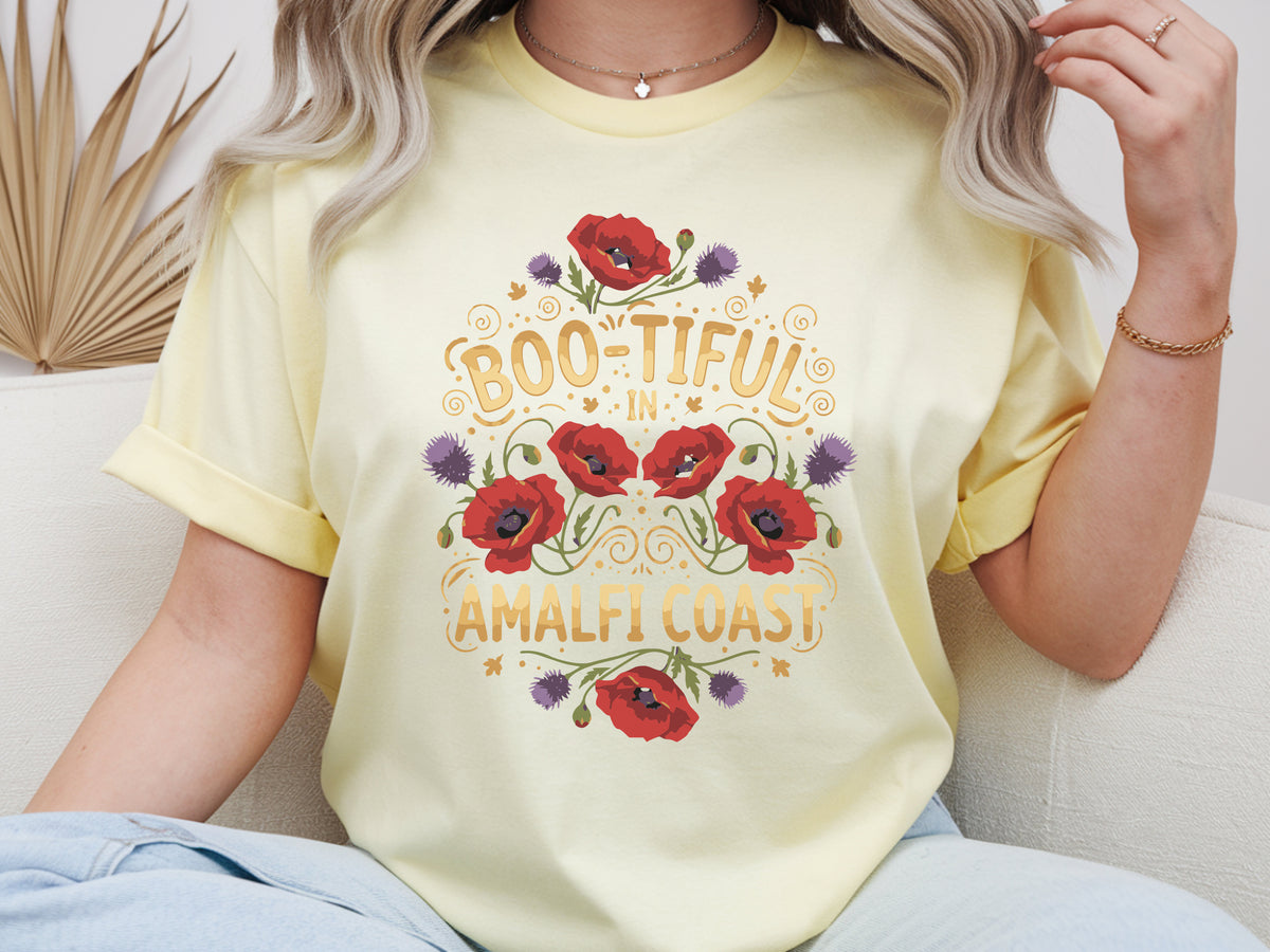 Amalfi Coast Botanical Wreath Tshirt