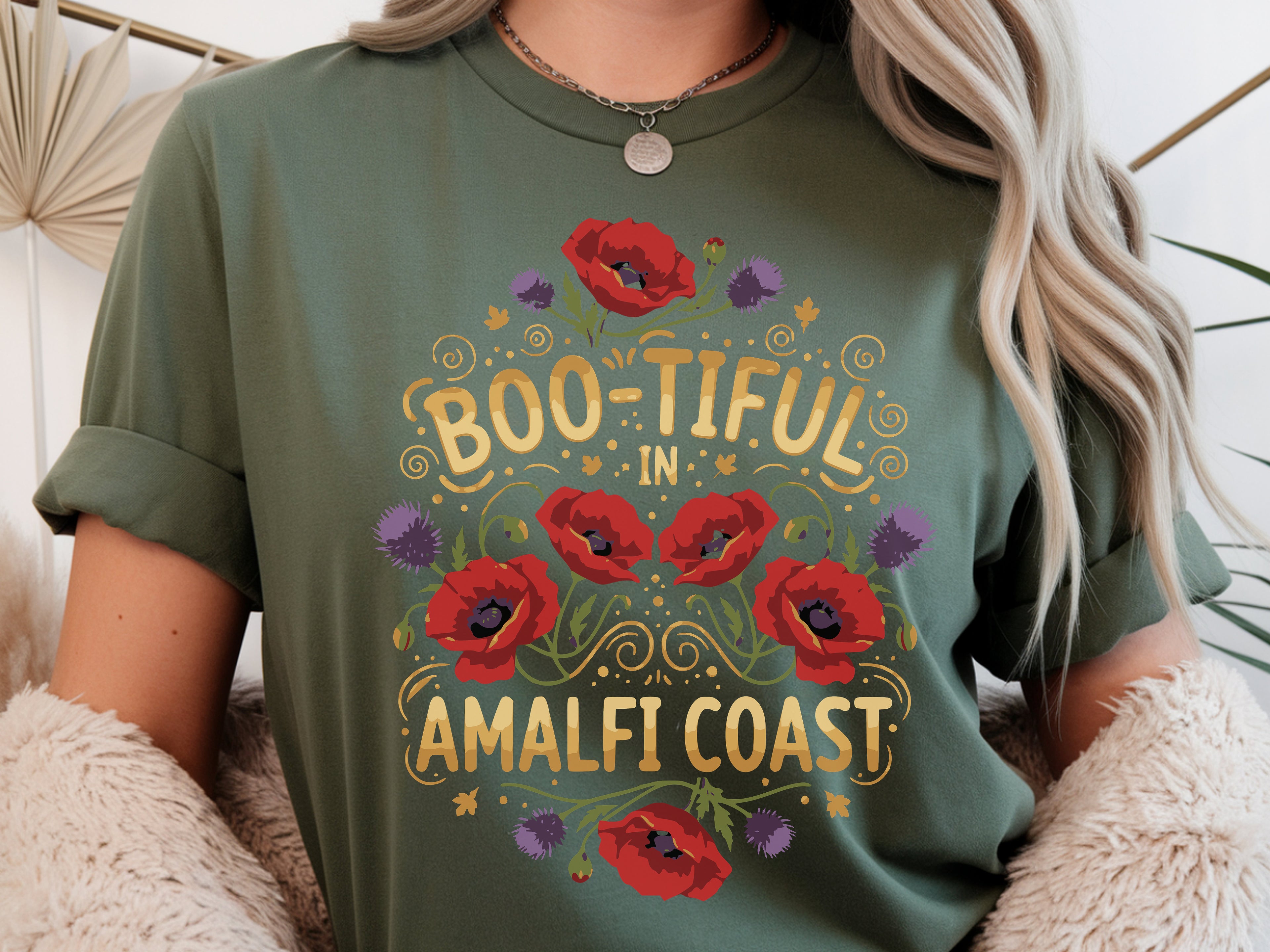Amalfi Coast Botanical Wreath Tshirt