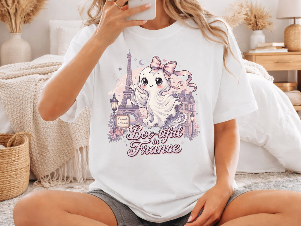 France Pink Paris Ghost Tee