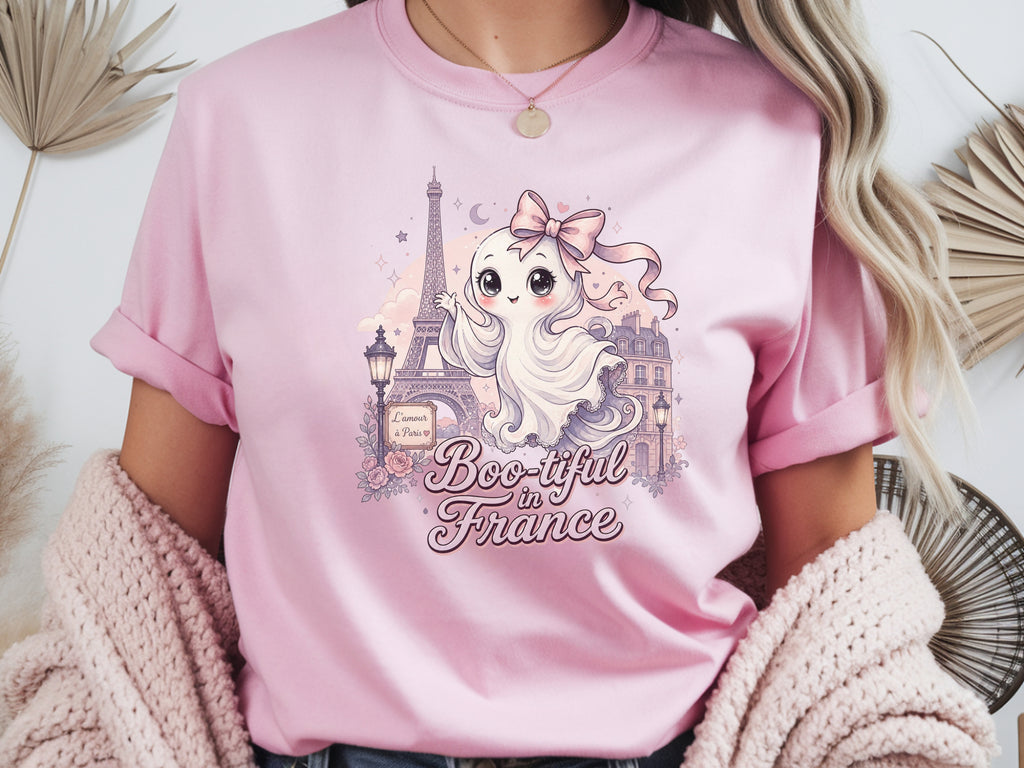France Pink Paris Ghost Tee