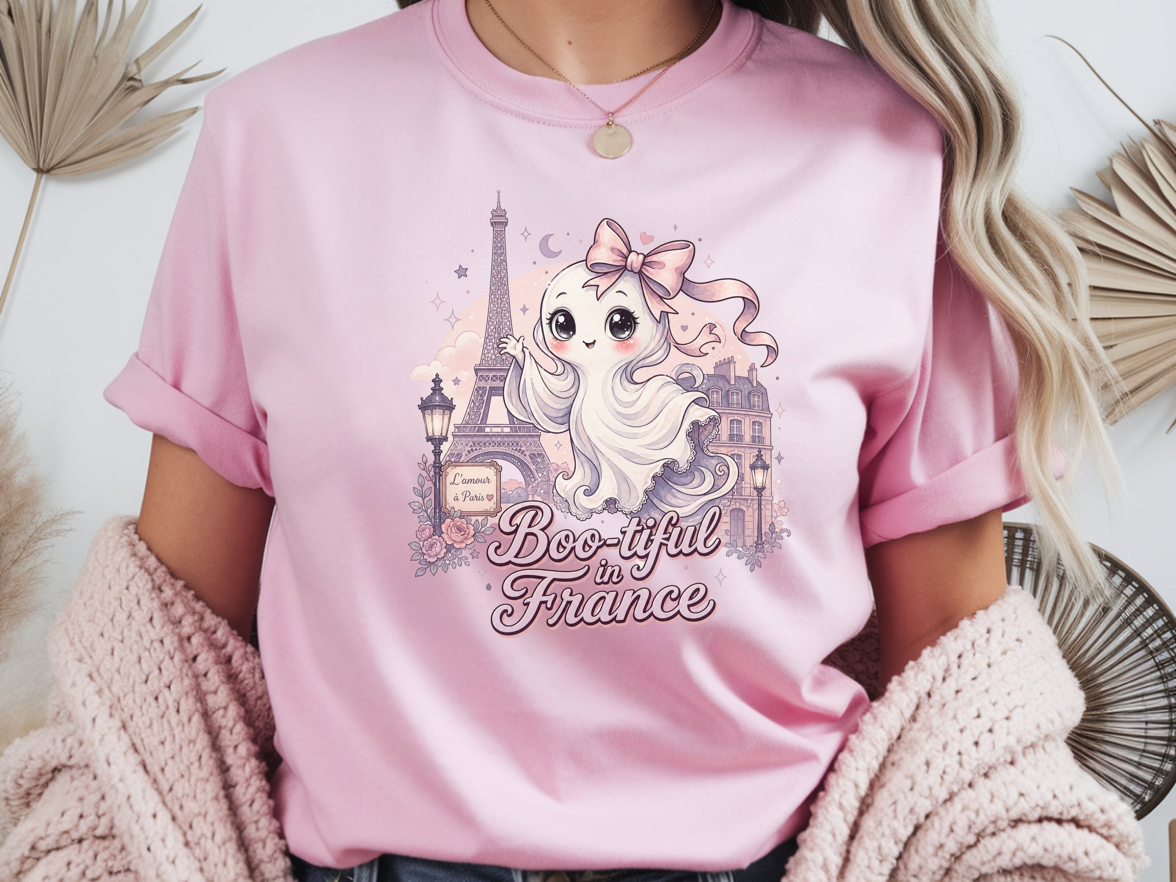 France Pink Paris Ghost Tee