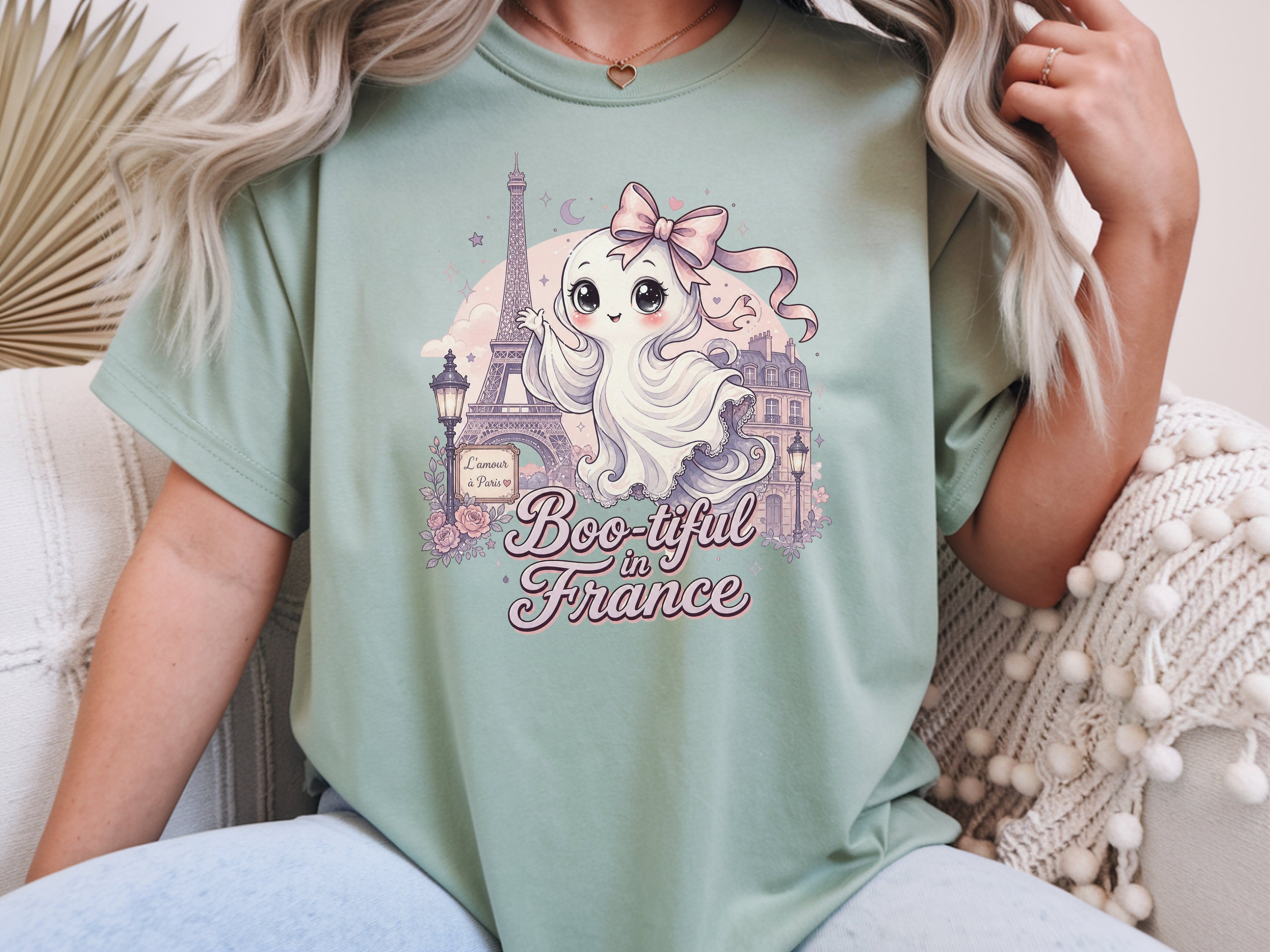 France Pink Paris Ghost Tee