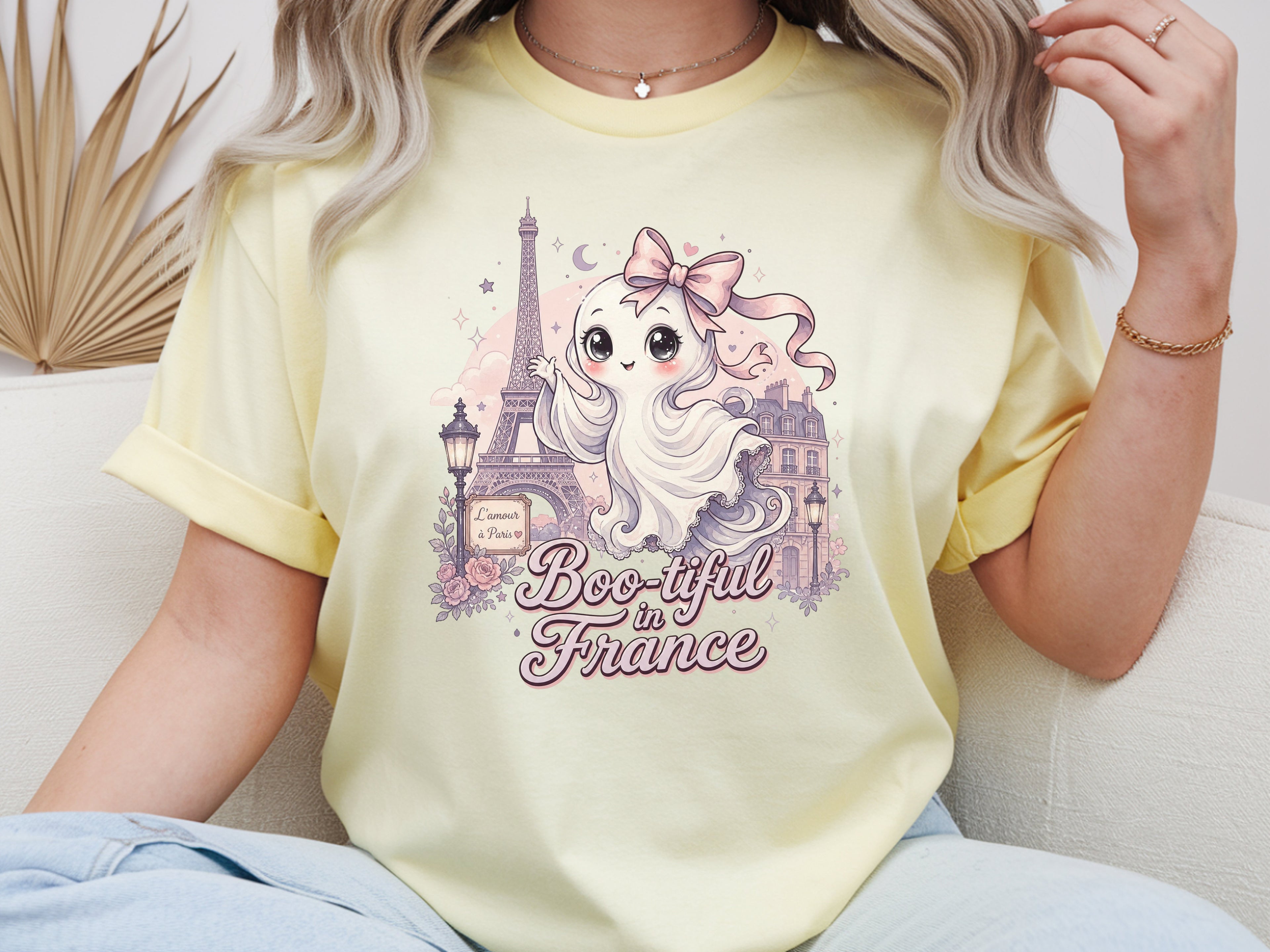 France Pink Paris Ghost Tee