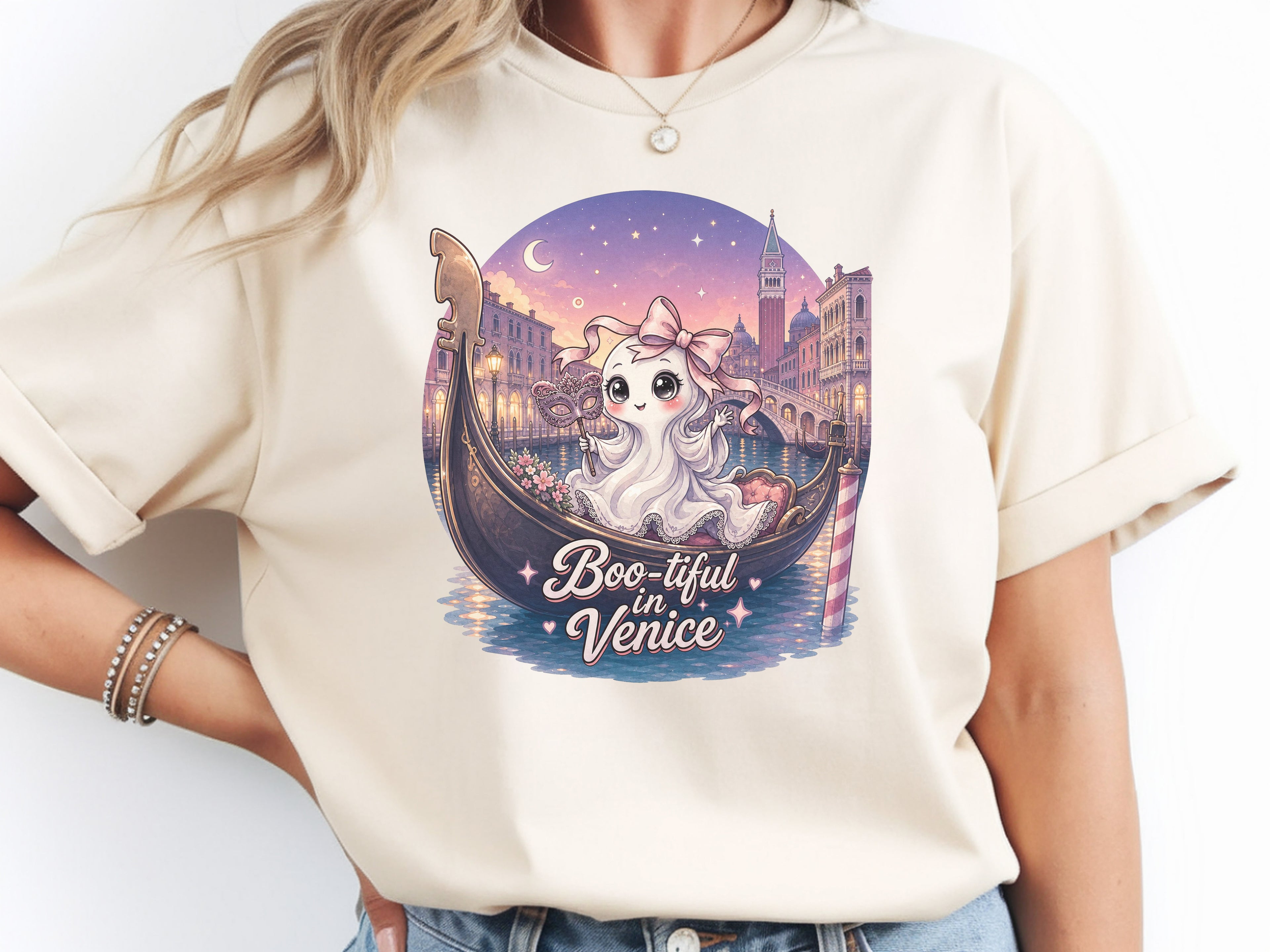 Venice Romantic Gondola Ghost Tee