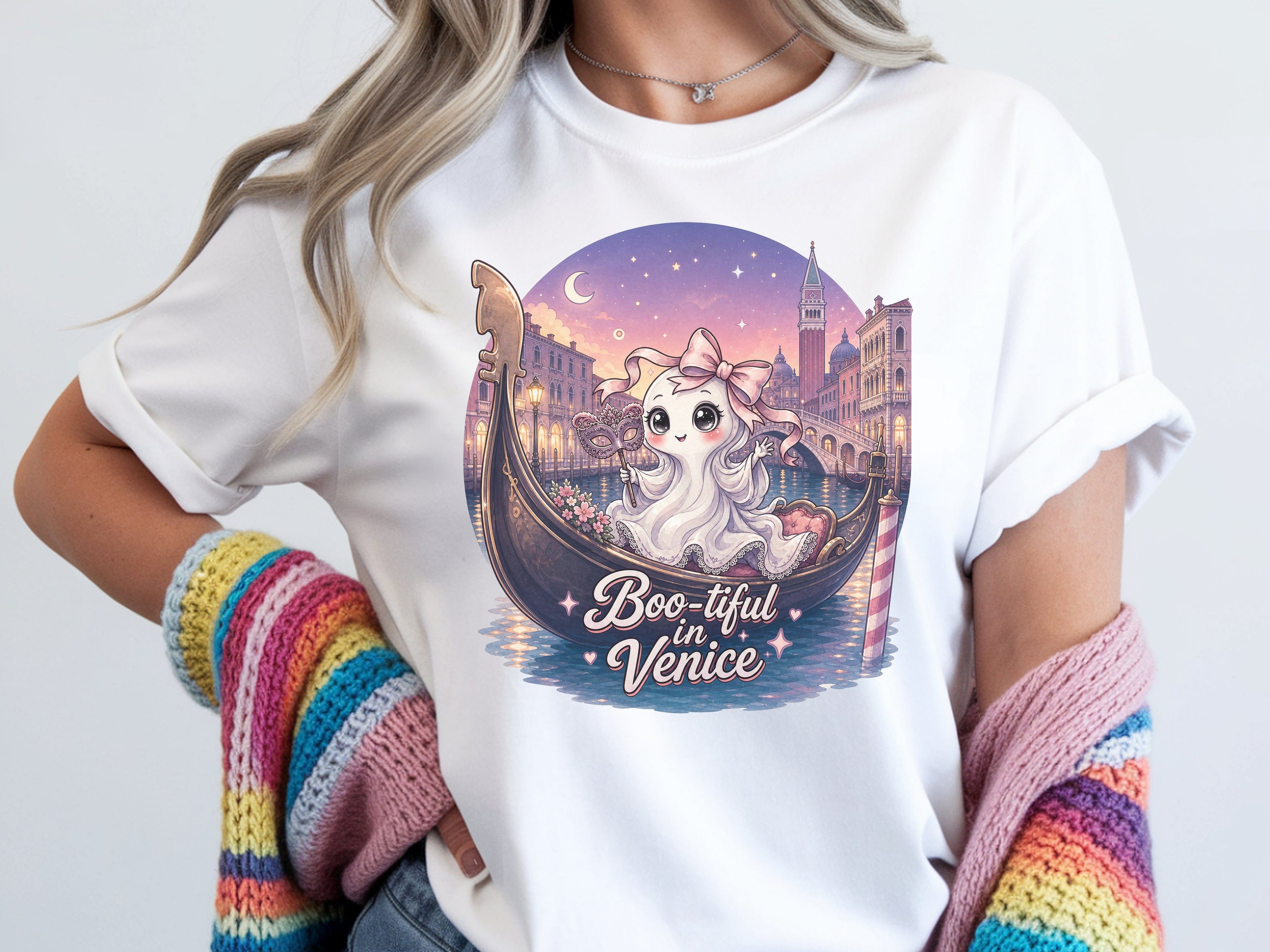 Venice Romantic Gondola Ghost Tee
