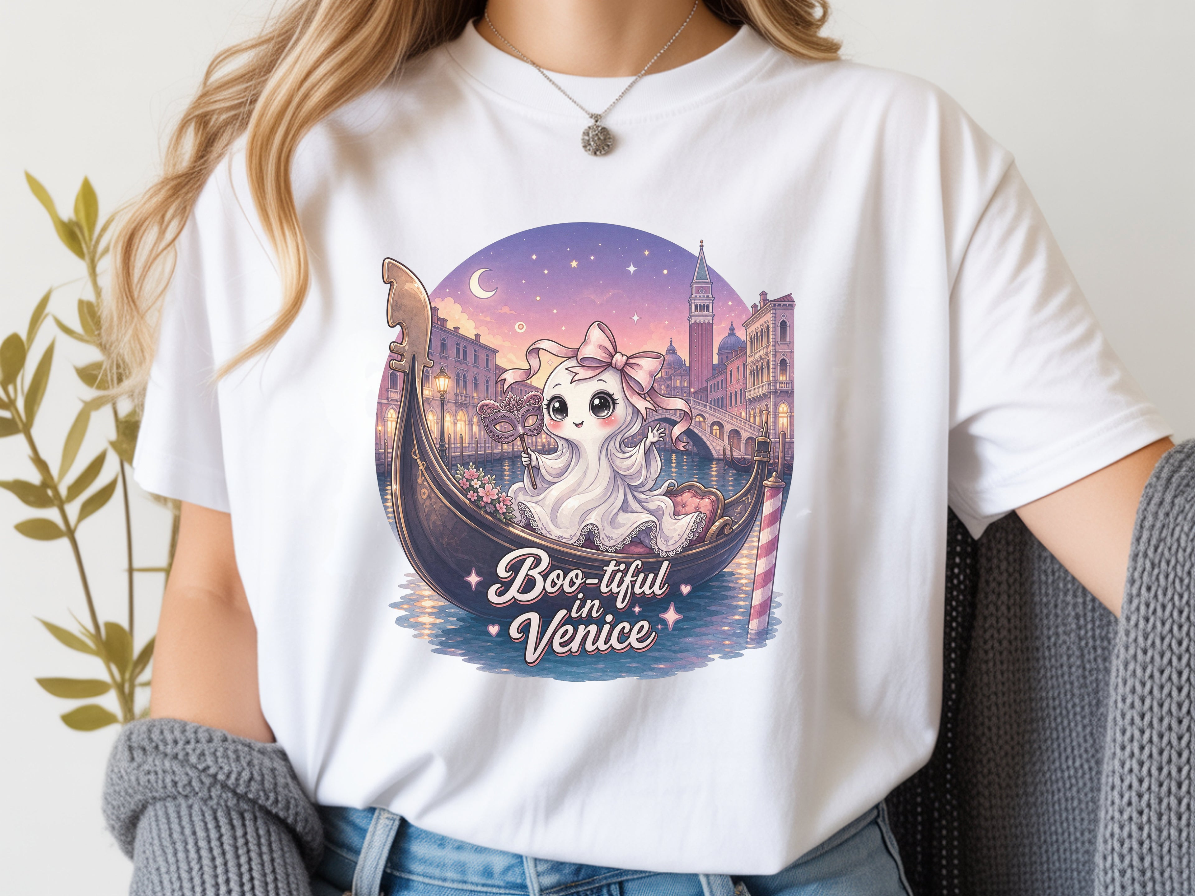 Venice Romantic Gondola Ghost Tee