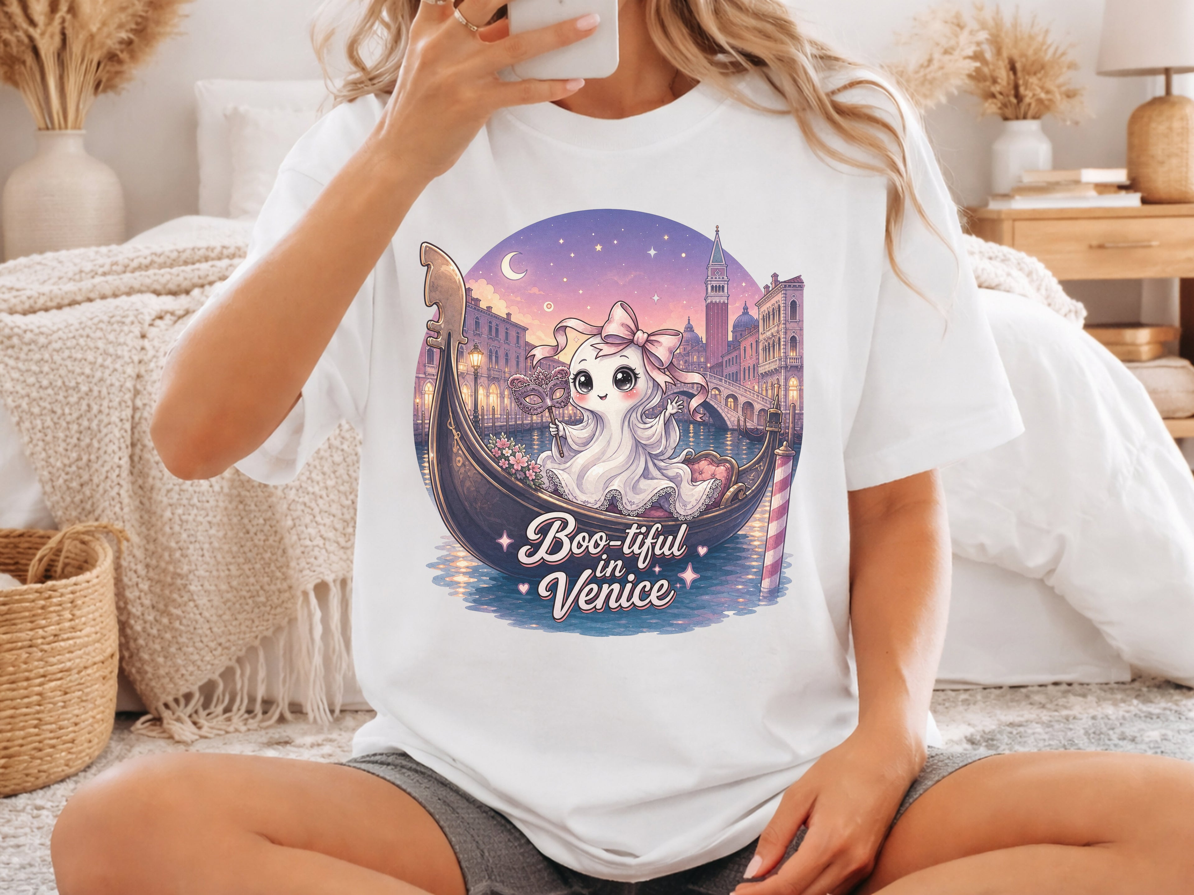 Venice Romantic Gondola Ghost Tee