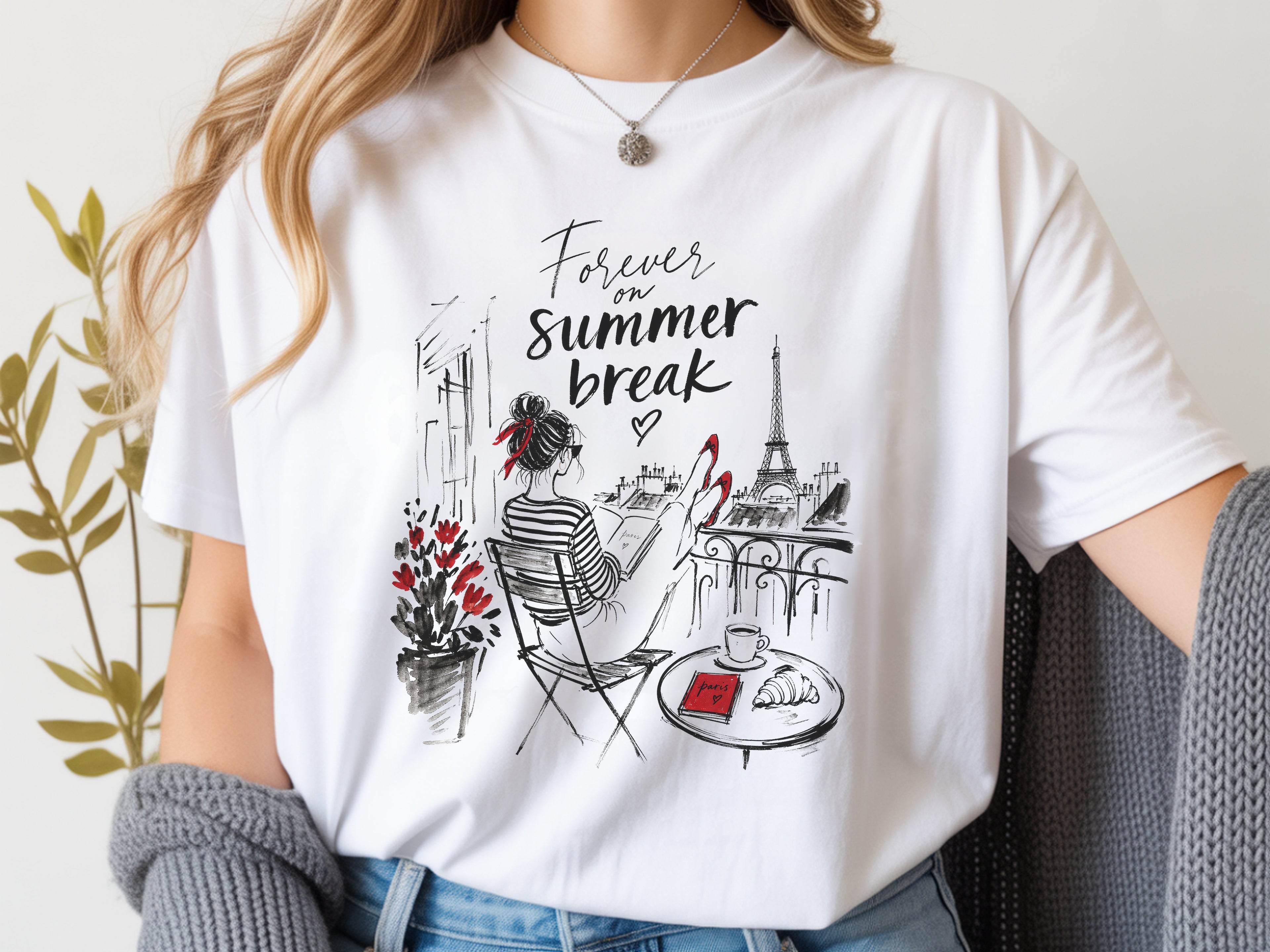Paris Balcony Eiffel Tower Tshirt