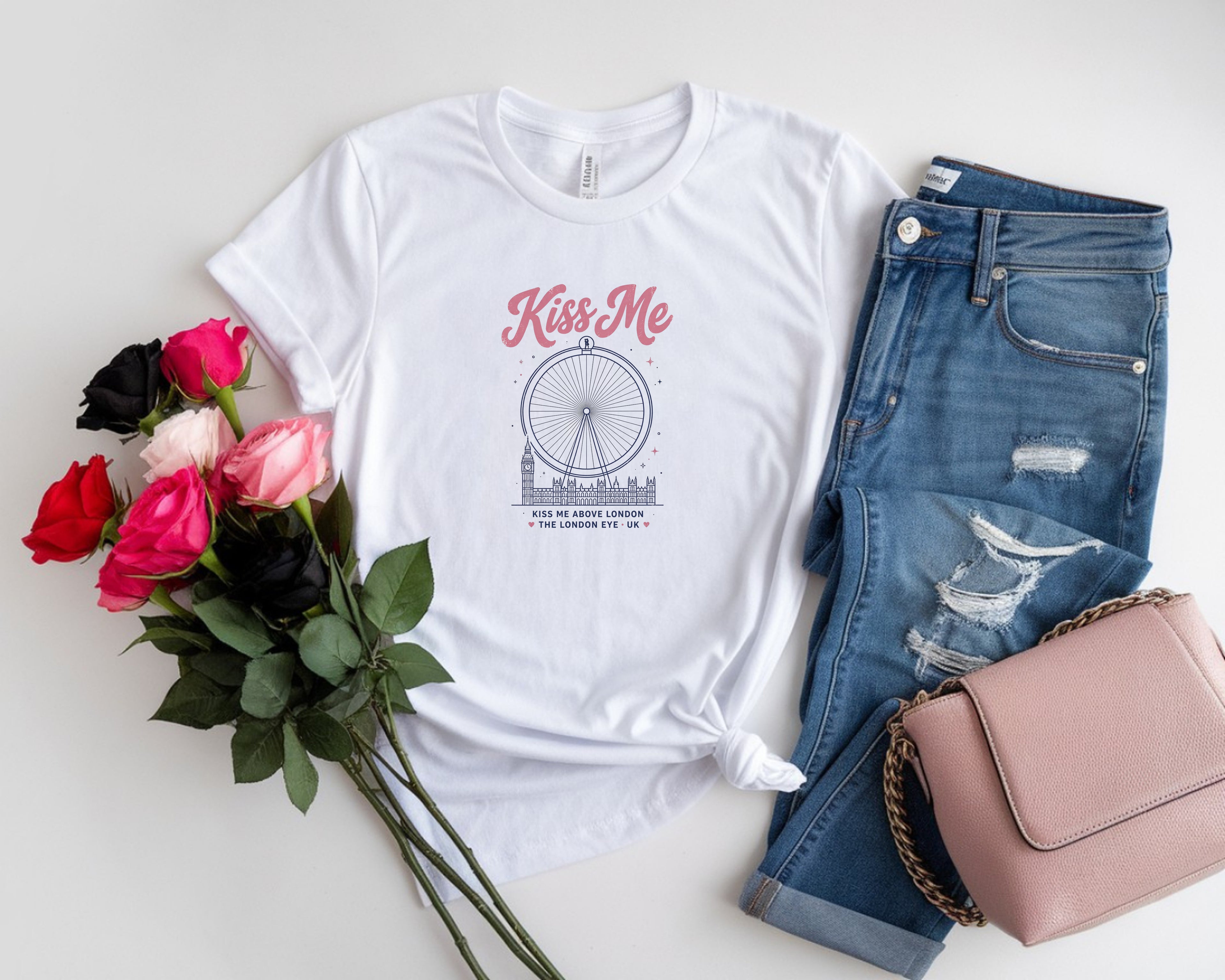 England Retro London Eye Travel T-Shirt