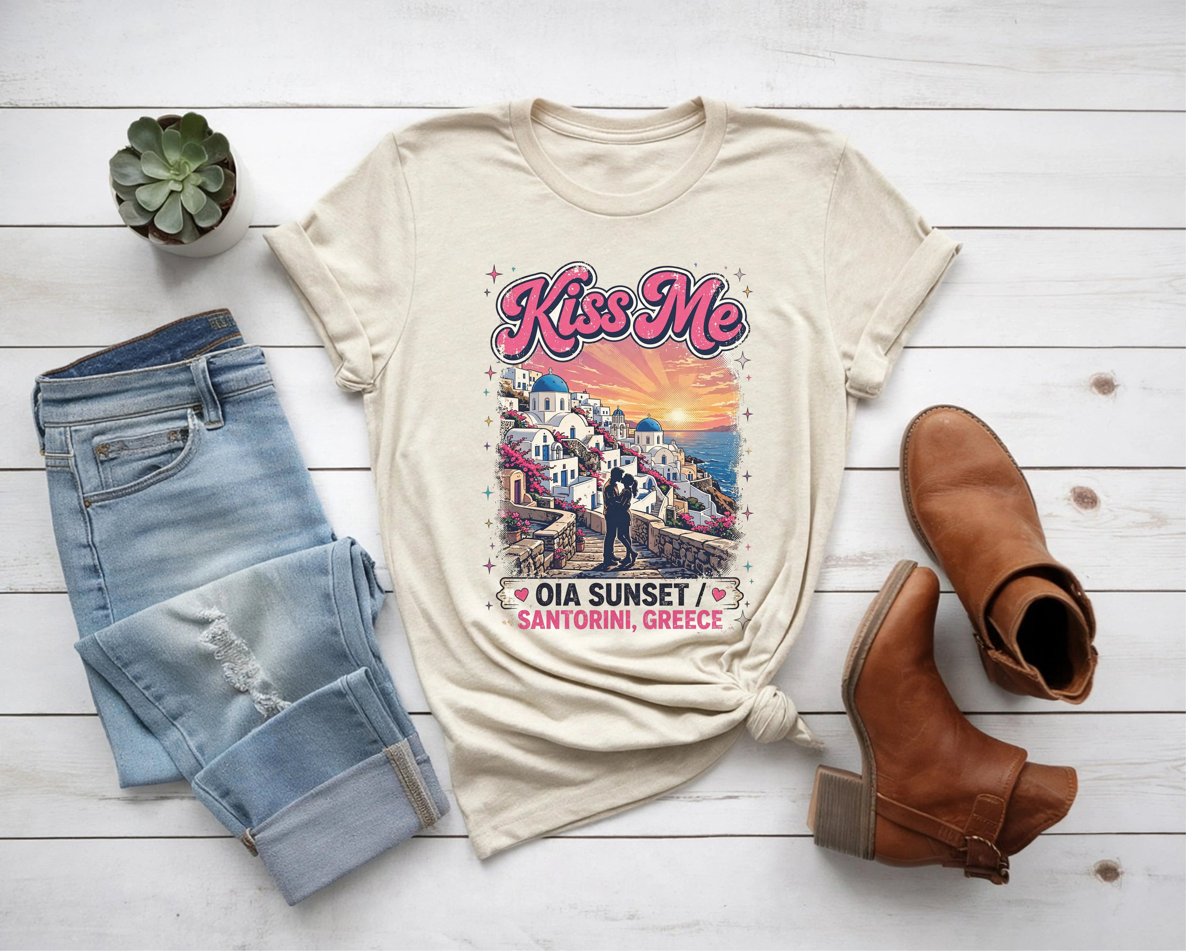 Santorini Oia Sunset Shirt