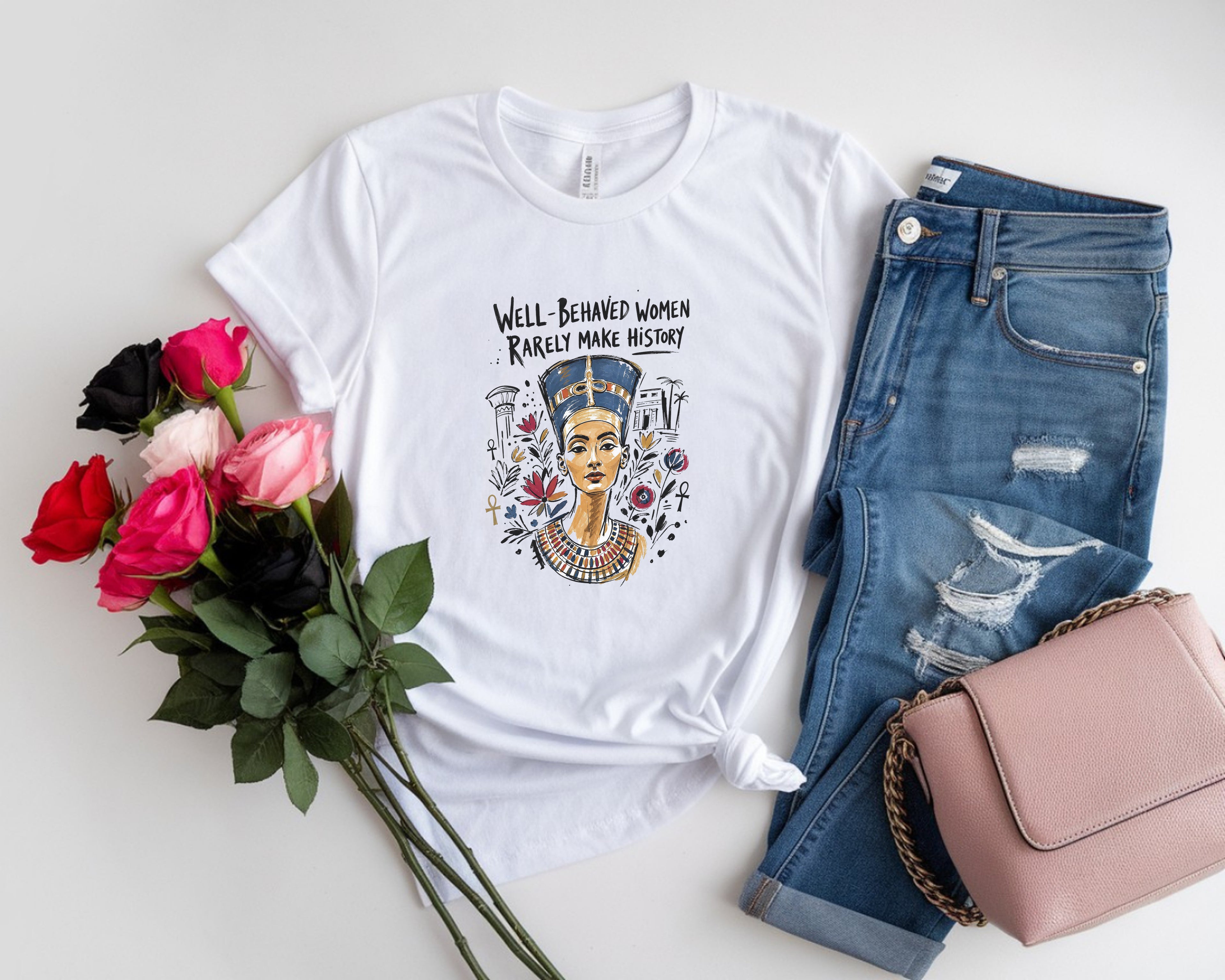 Nefertiti Sketch Make History Tee
