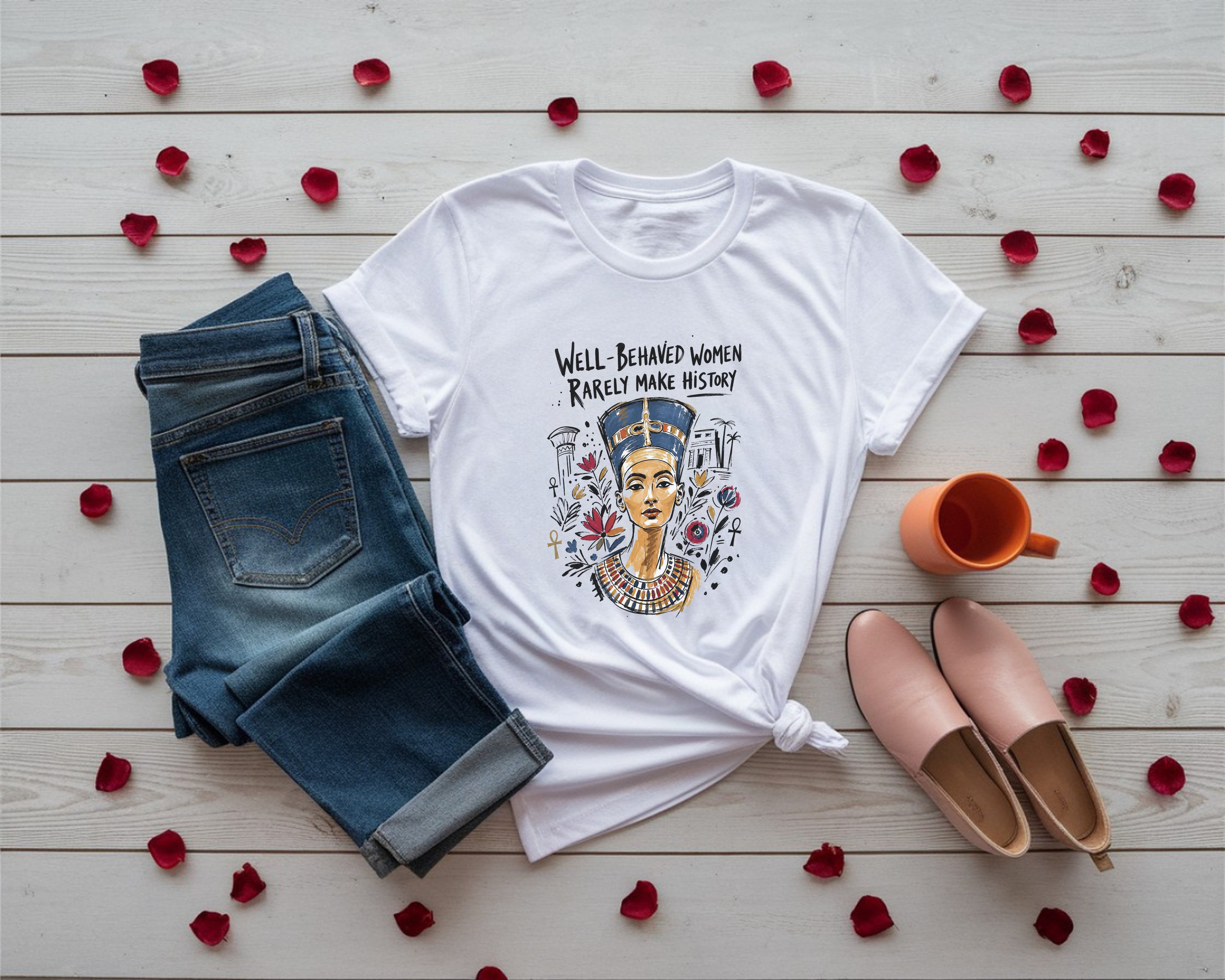 Nefertiti Sketch Make History Tee