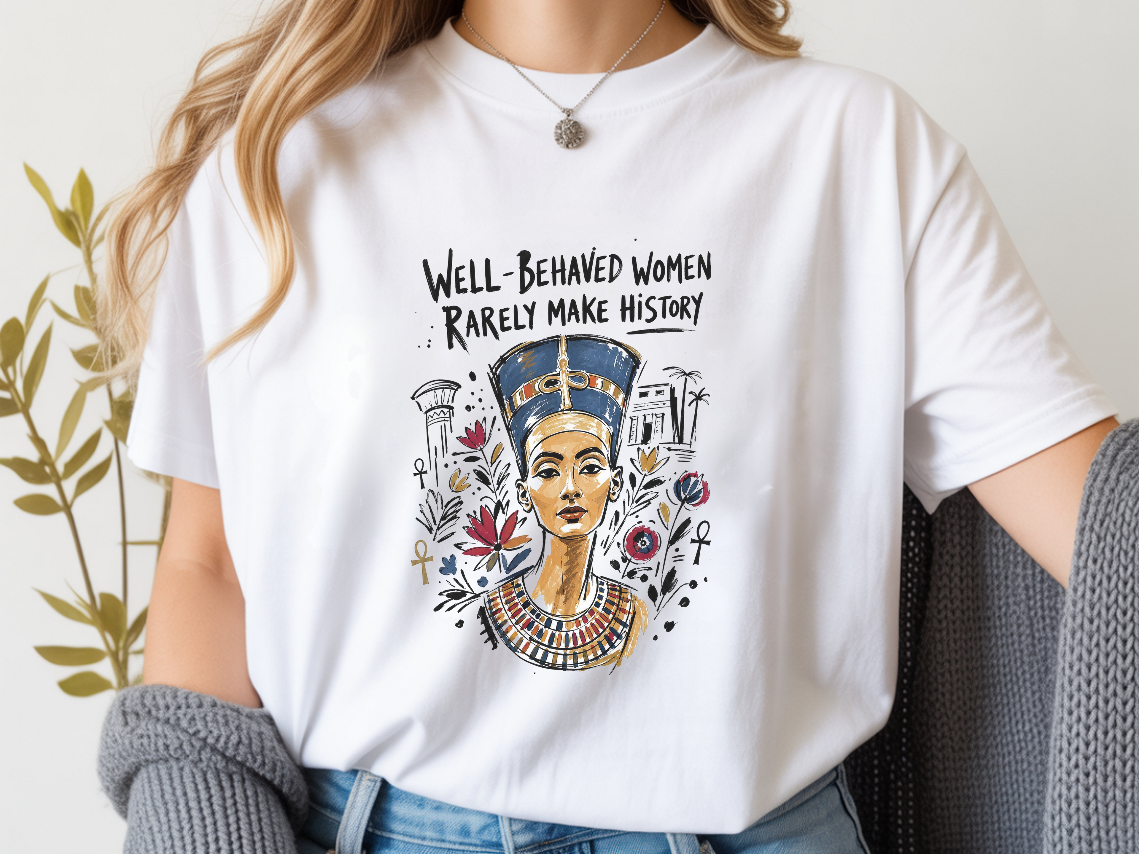 Nefertiti Sketch Make History Tee