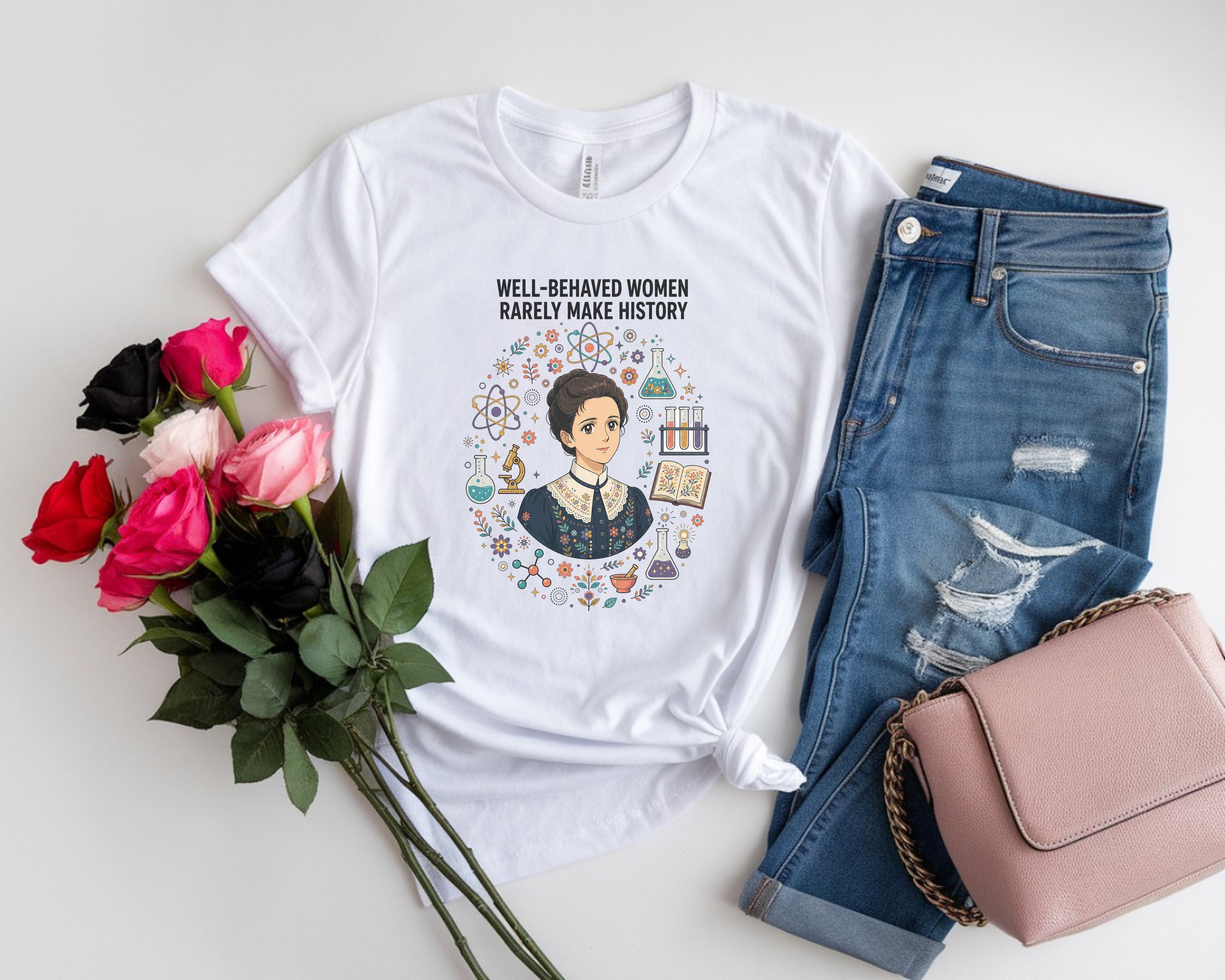 Marie Curie Make History Tee