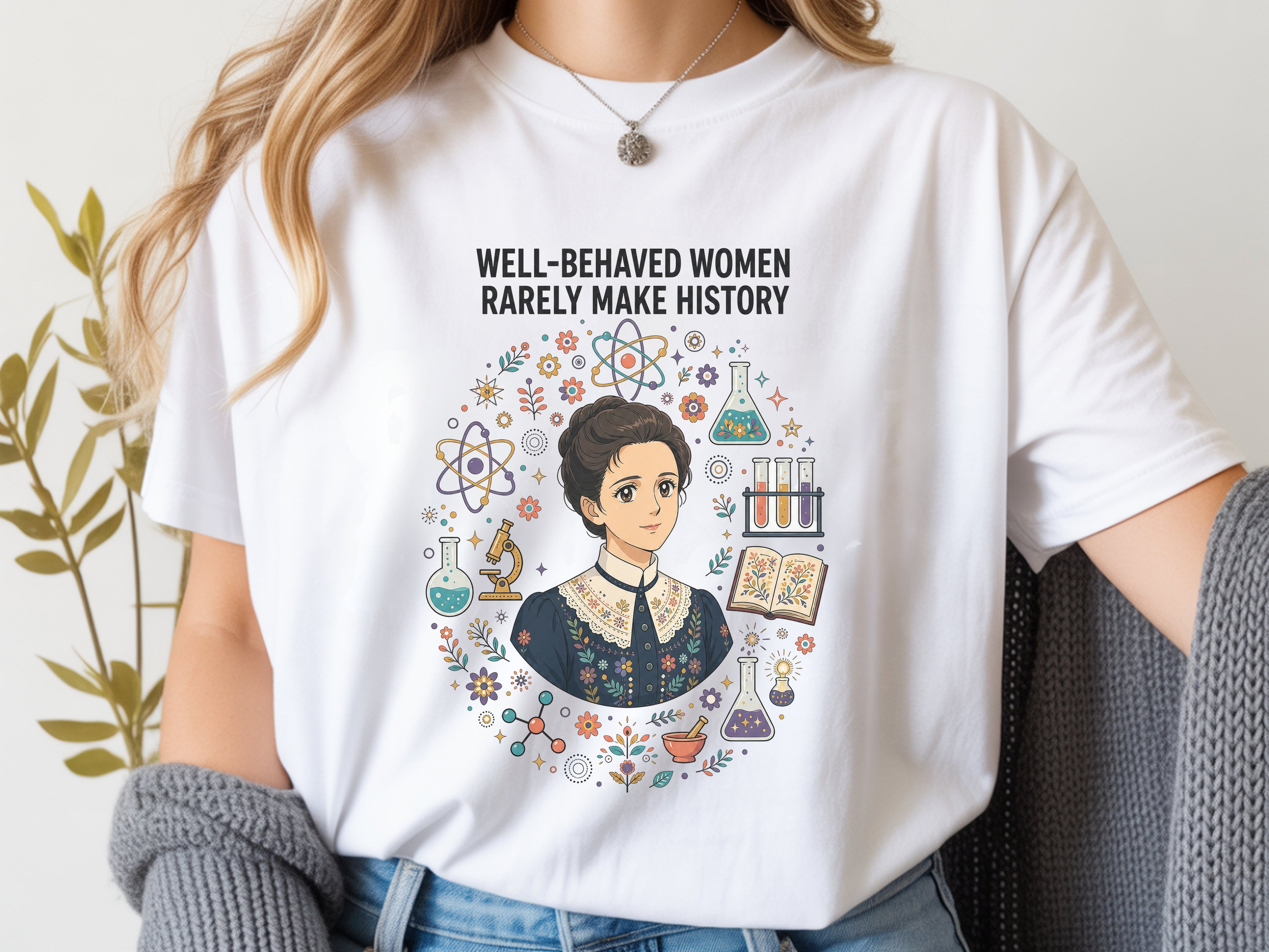 Marie Curie Make History Tee