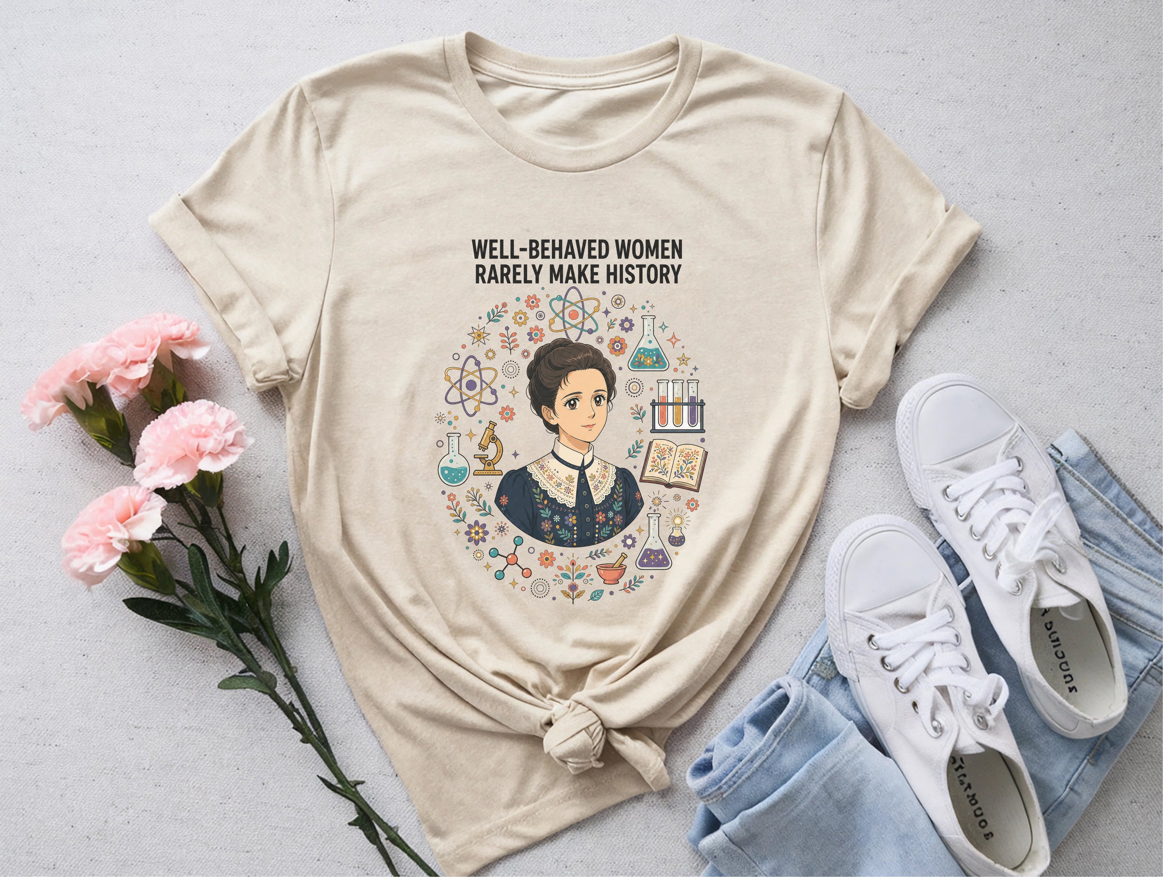 Marie Curie Make History Tee