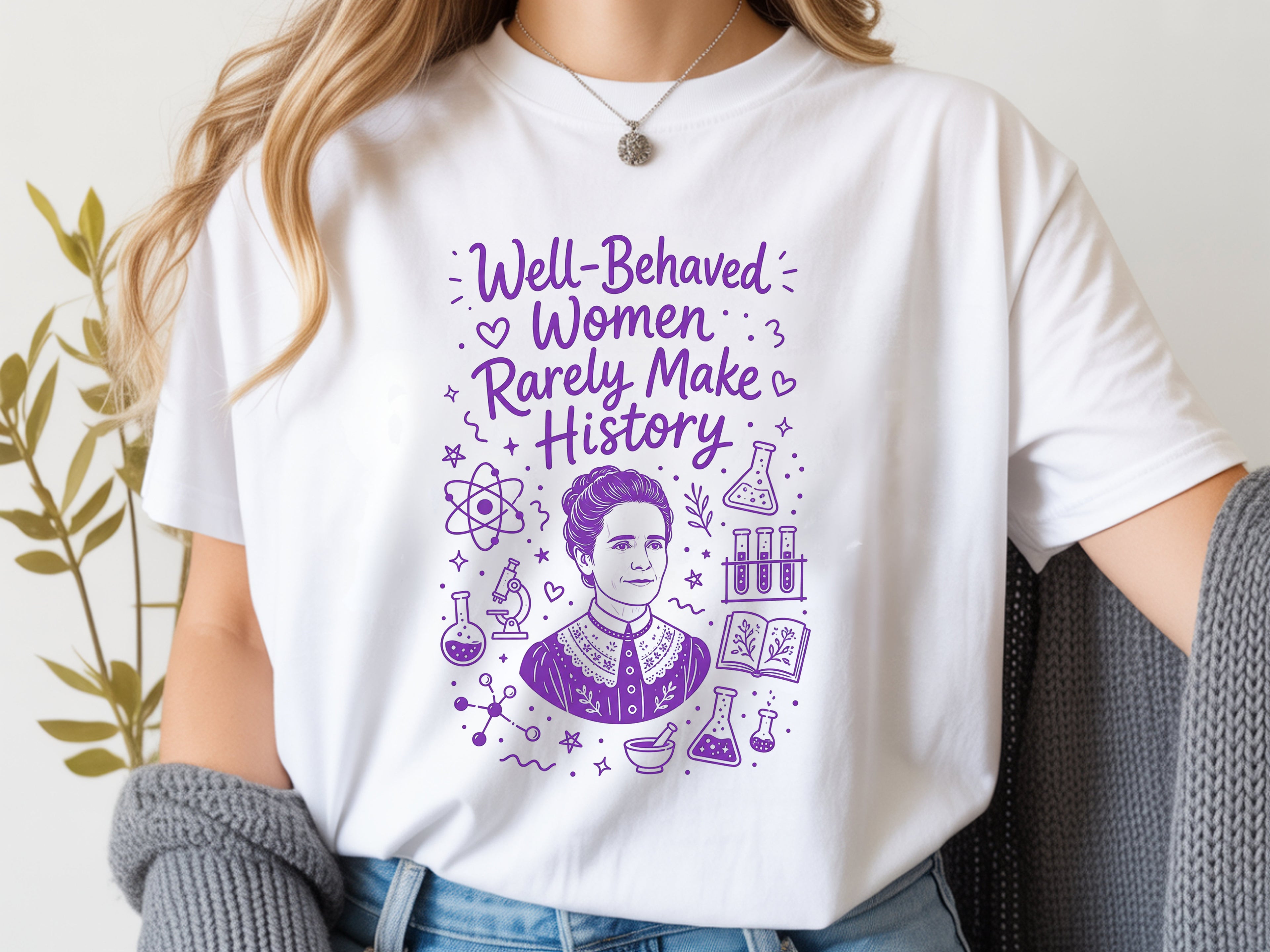 Marie Curie Doodle Shirt