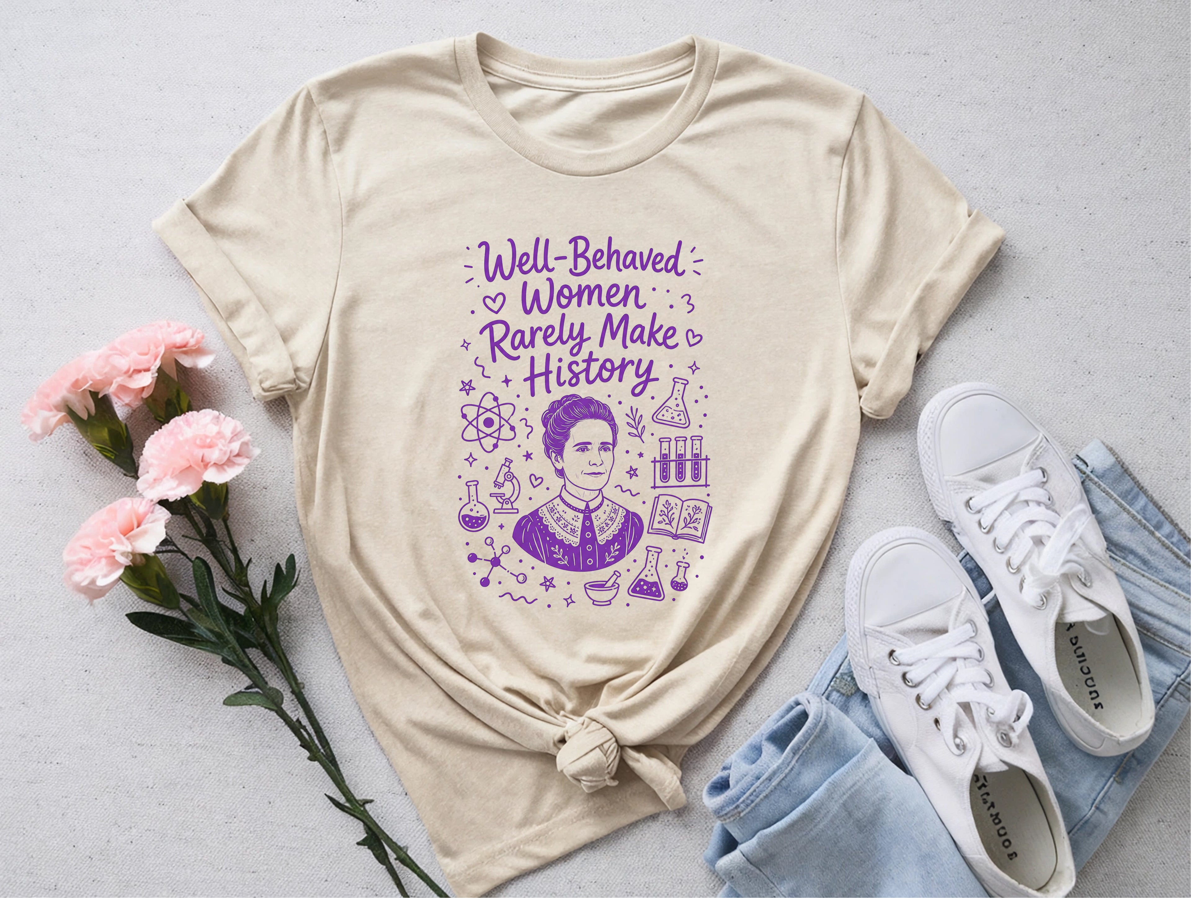 Marie Curie Doodle Shirt