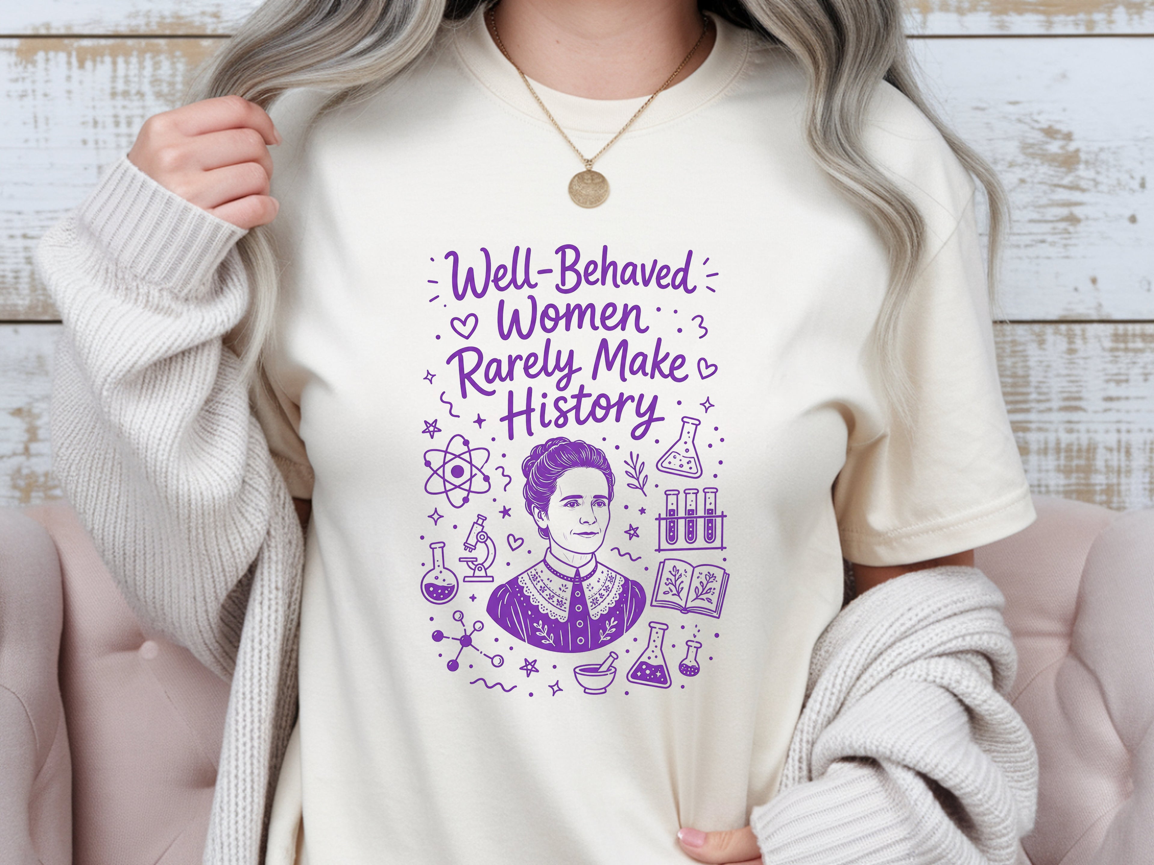 Marie Curie Doodle Shirt