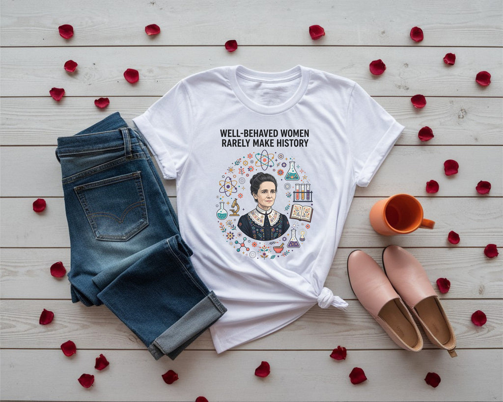 Marie Curie Chemistry Physics Teacher Tee