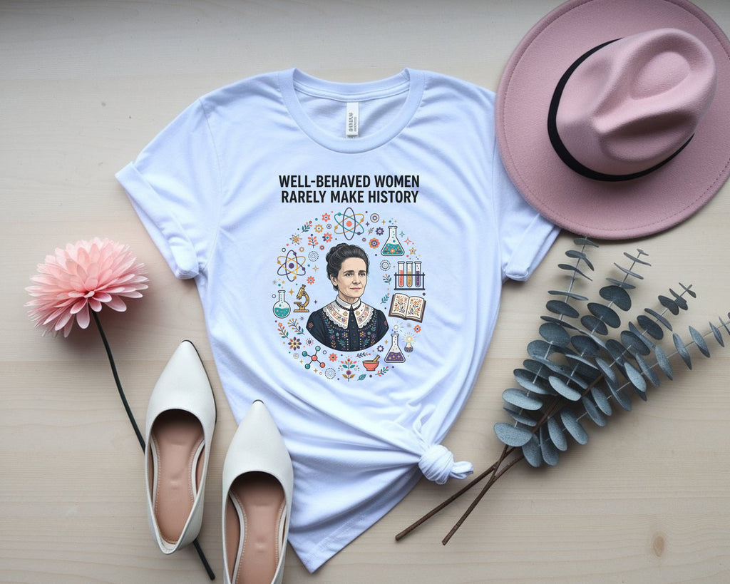 Marie Curie Chemistry Physics Teacher Tee