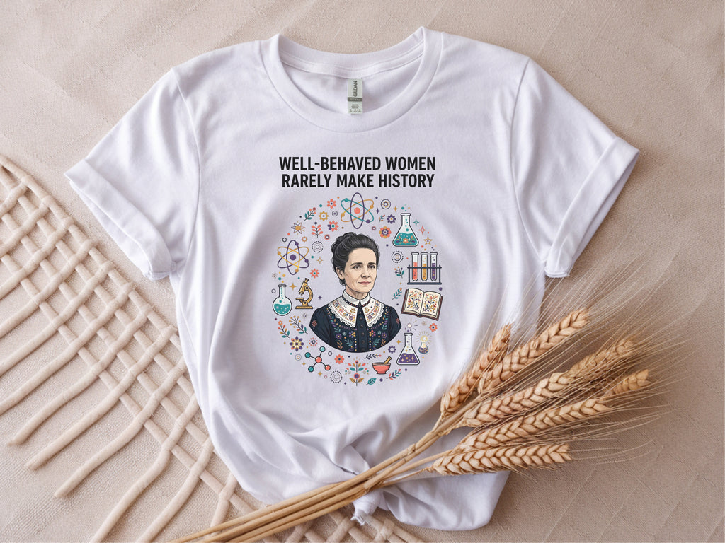 Marie Curie Chemistry Physics Teacher Tee