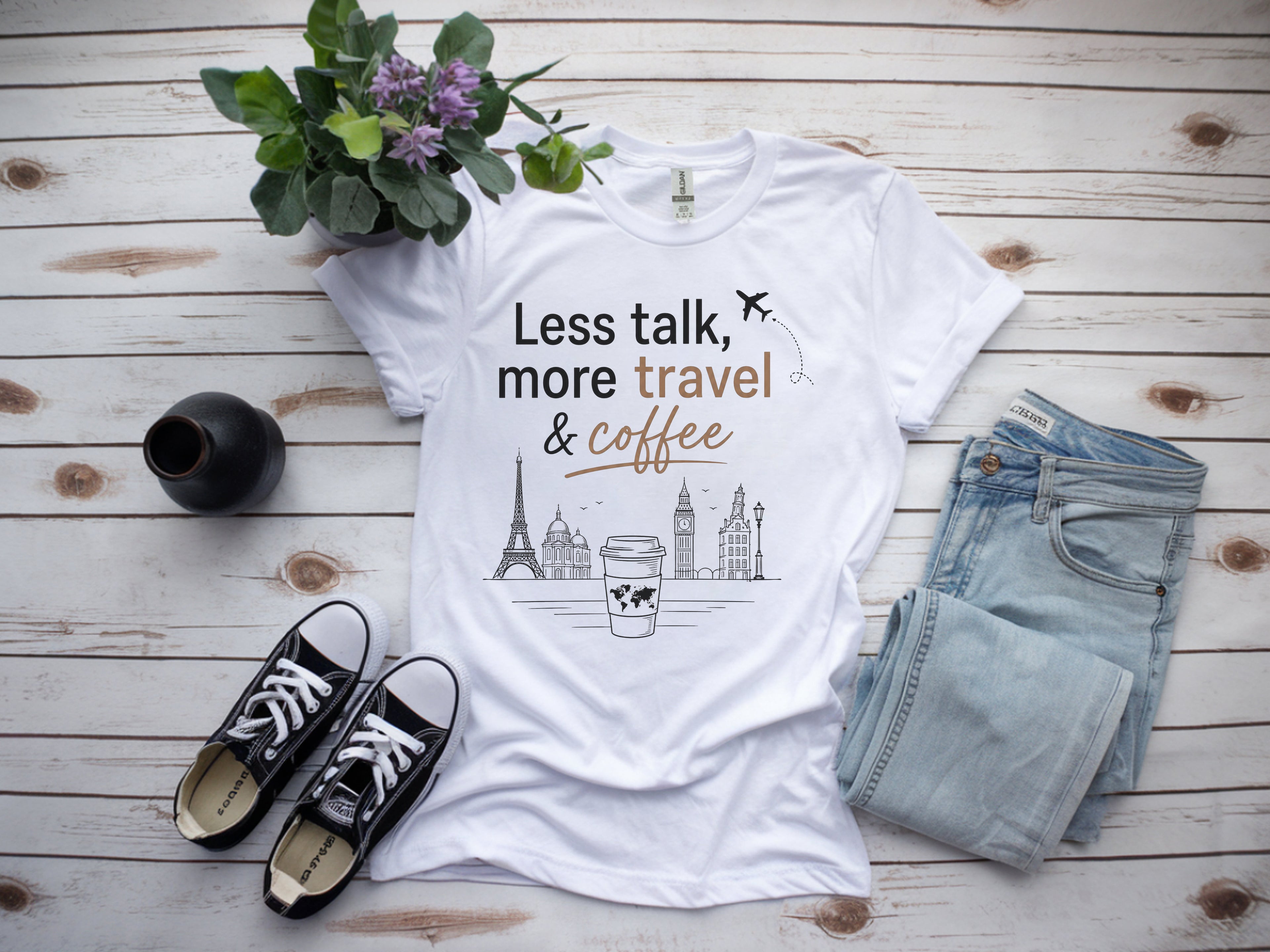 Eiffel Tower Coffee Travel Tee