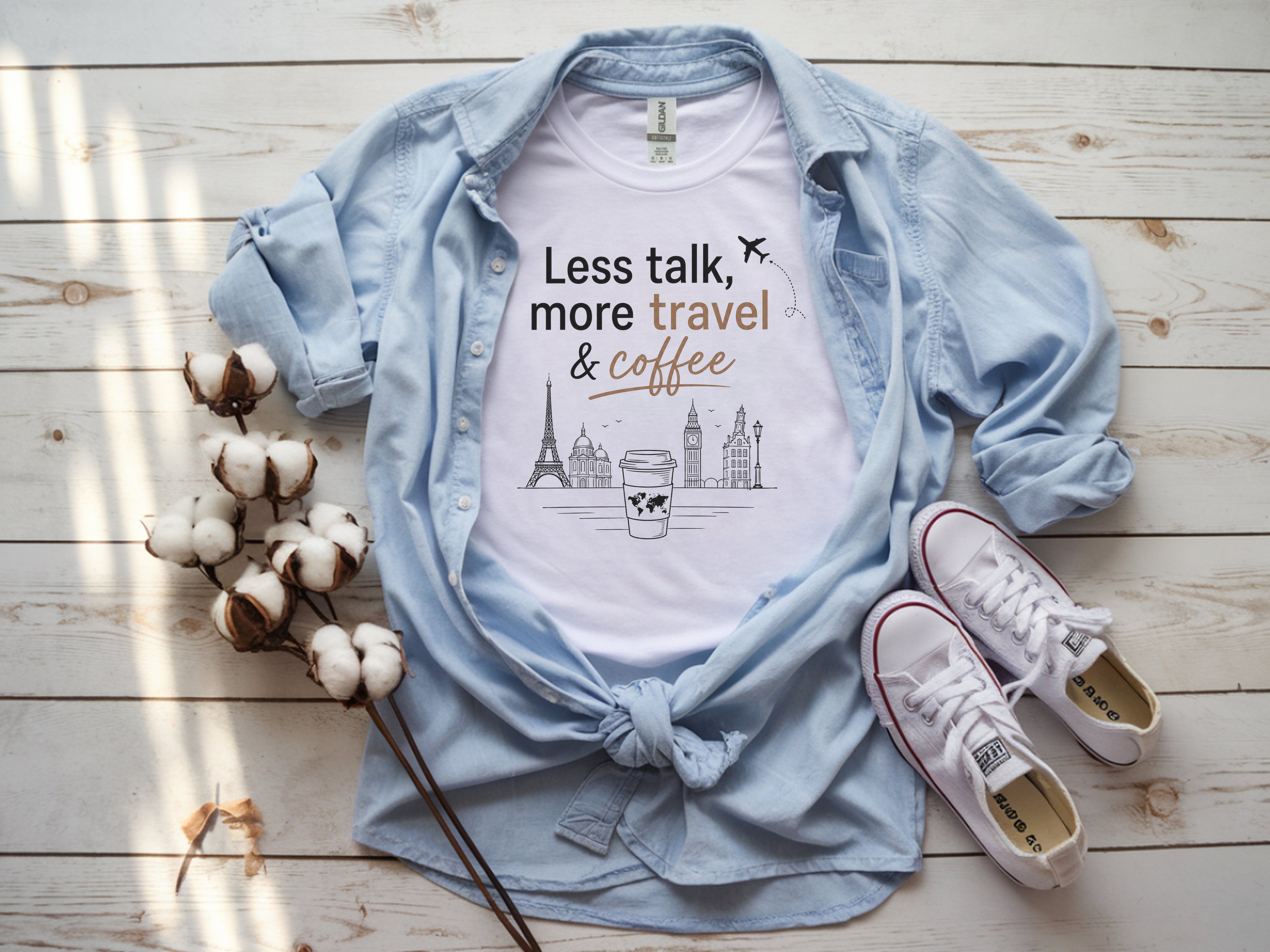 Eiffel Tower Coffee Travel Tee