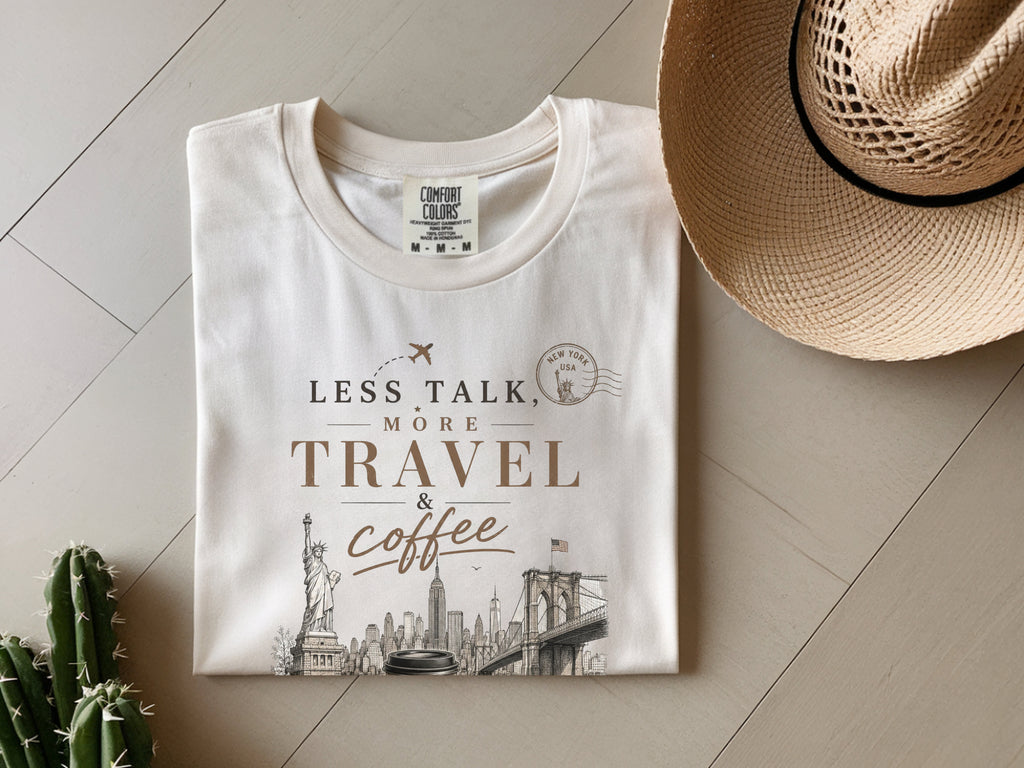 Less Talk More Coffee Travel Tee