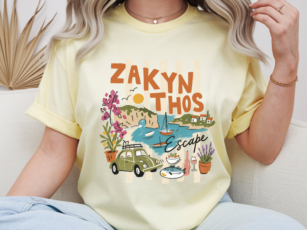 Greece Island Zakynthos Escape Vacation T-shirt