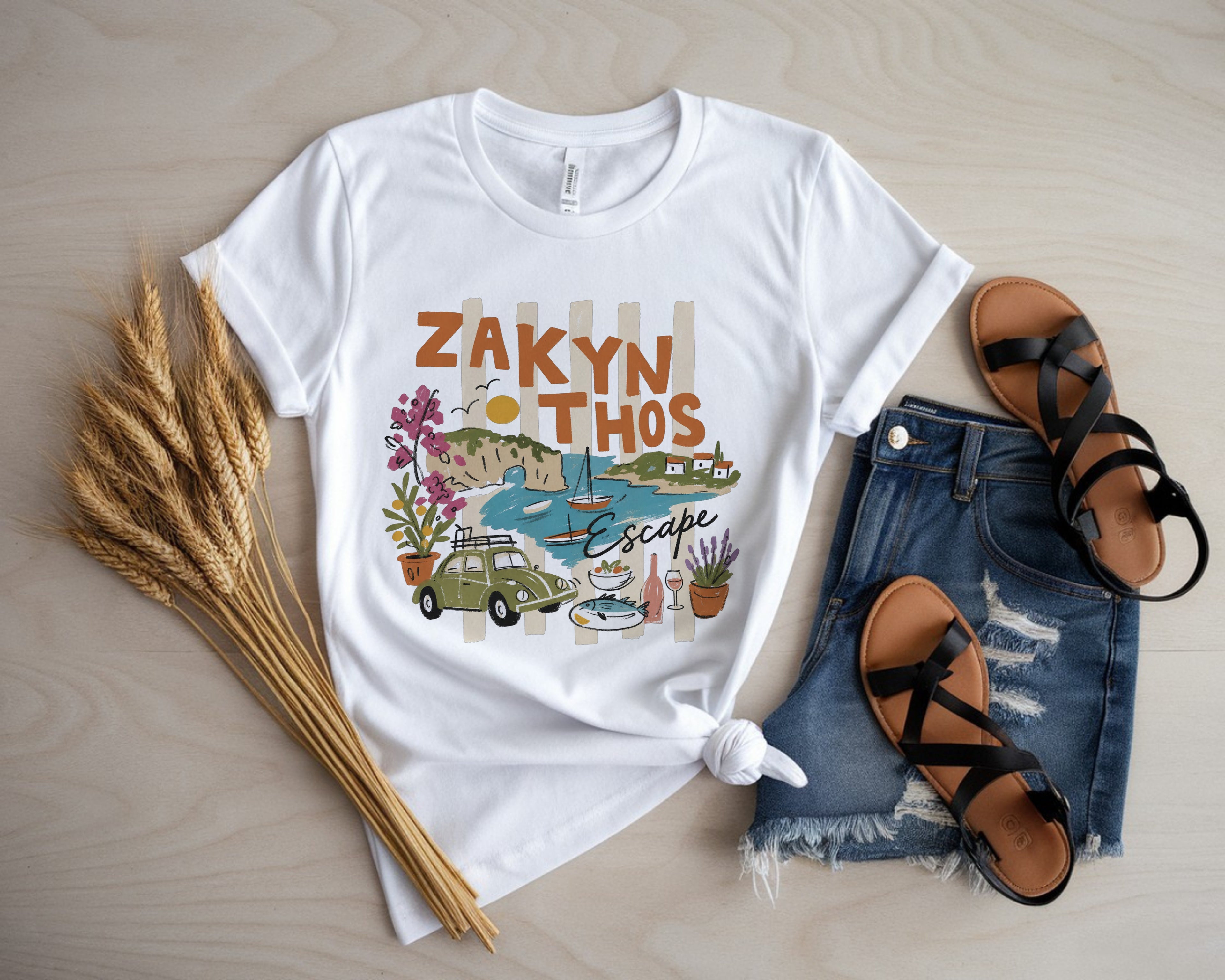 Greece Island Zakynthos Escape Vacation T-shirt